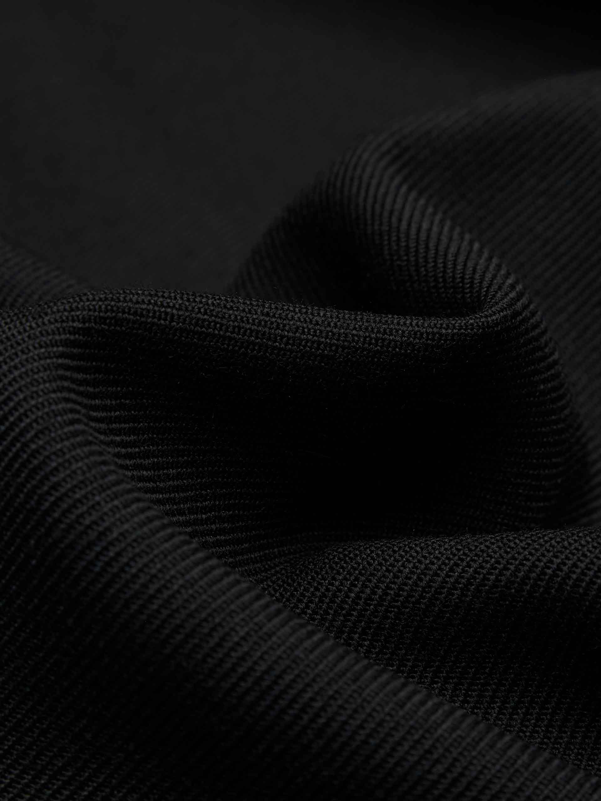 MO&Co. Women's Metallic Button Peak Lapel Structured Blazer Wool Blend in Black