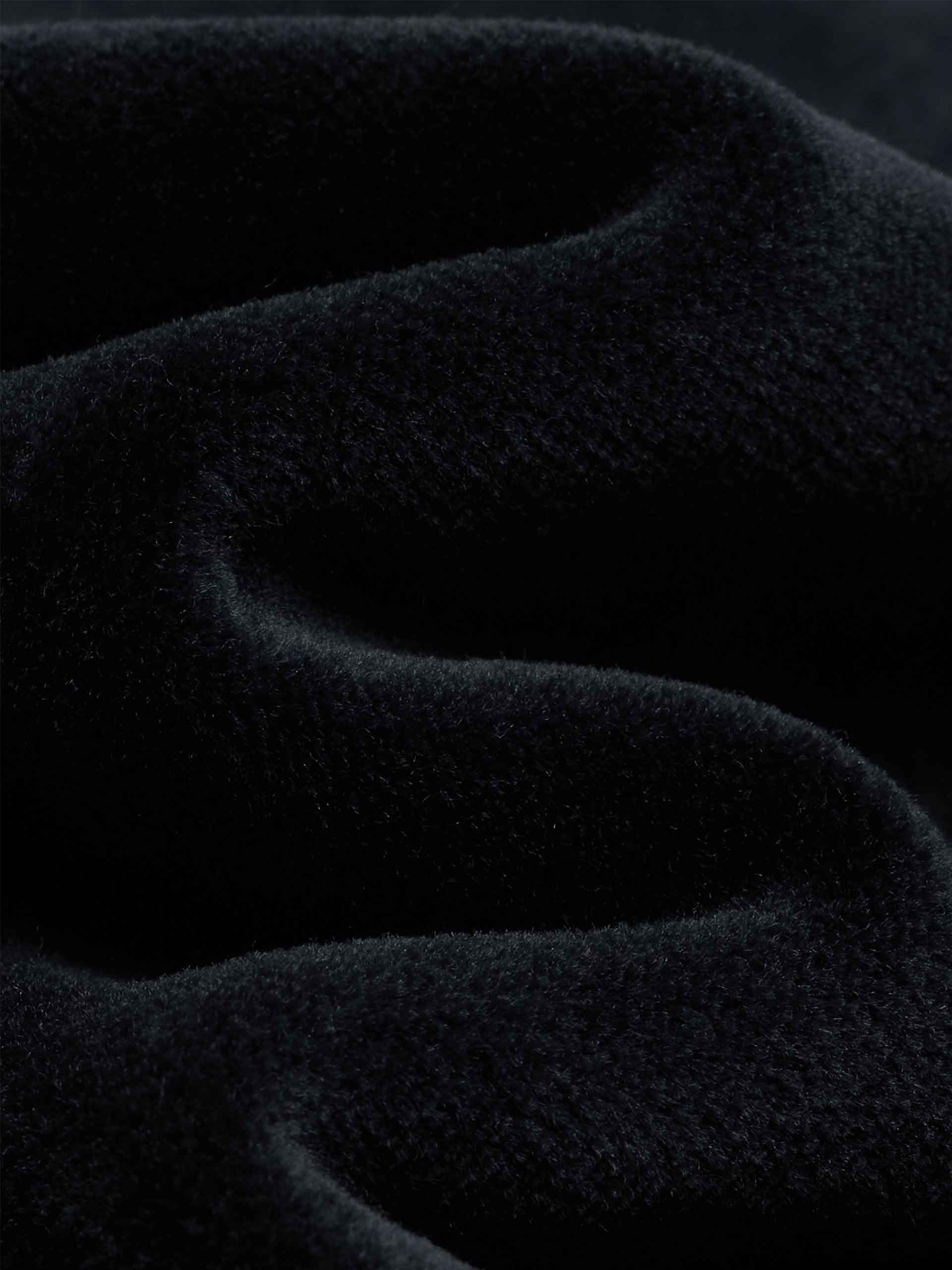 MO&Co. Women's Velvet Touch Short Sleeve Elastic Hem Crop Top in Black