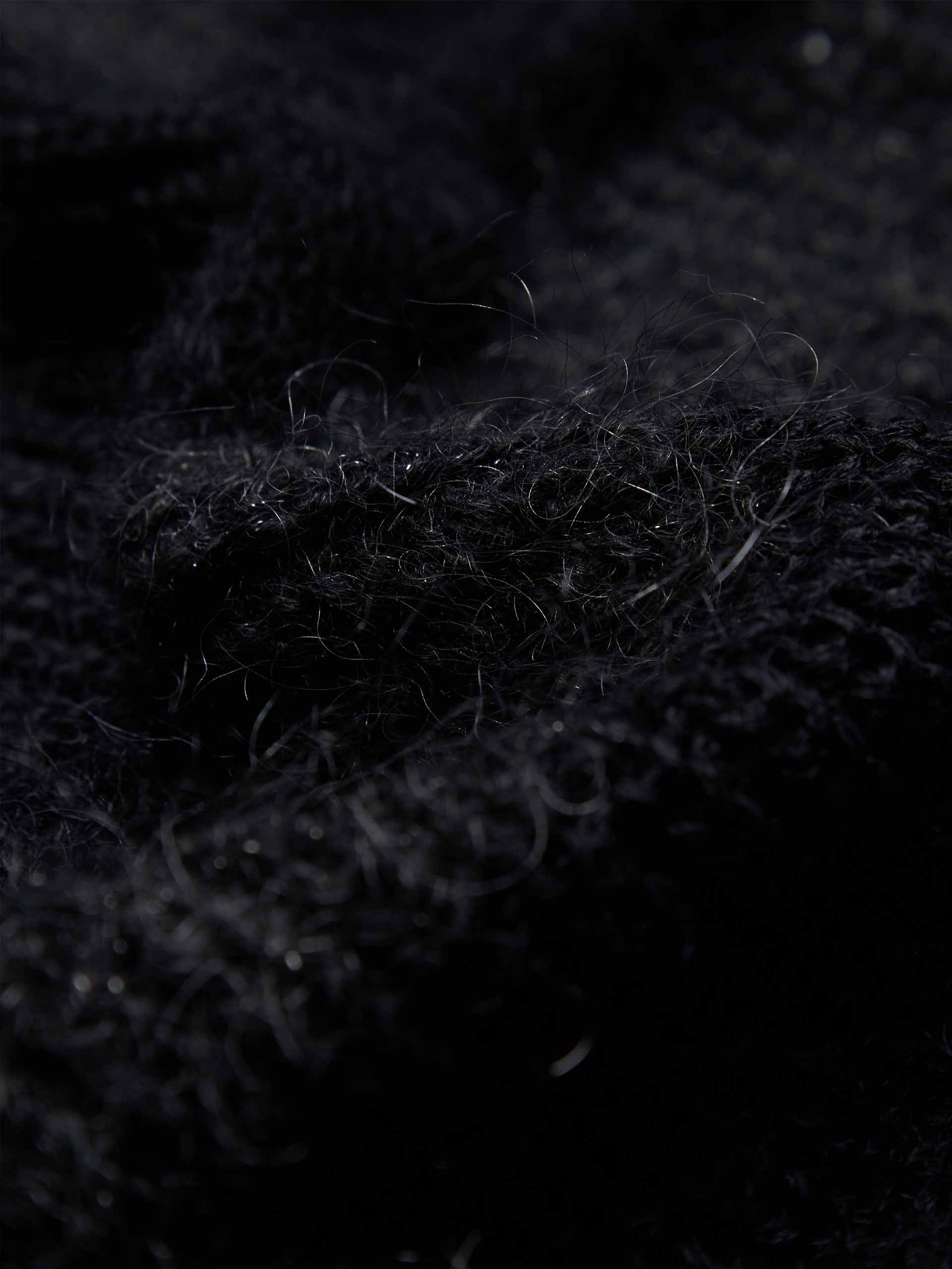 MO&Co. Women's Loose V-neck Distressed Sequin Detail Knit Cardigan