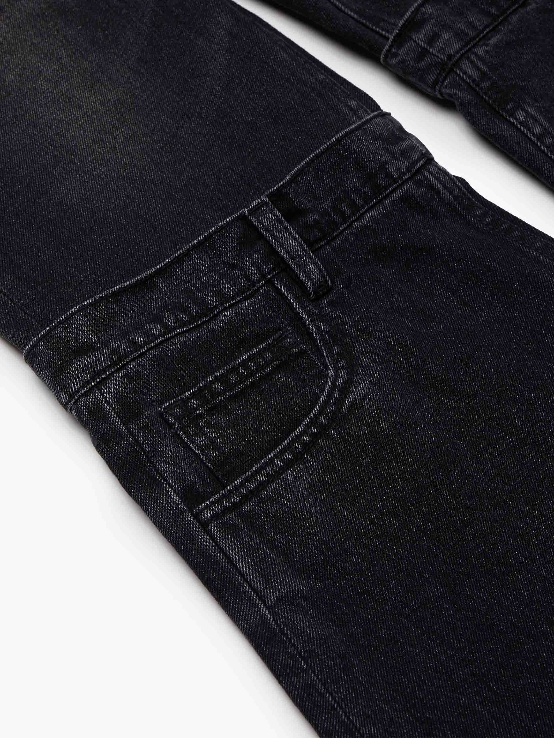 MO&Co. X Coperni Collection | Women's Paneled Straight Leg Black Jeans