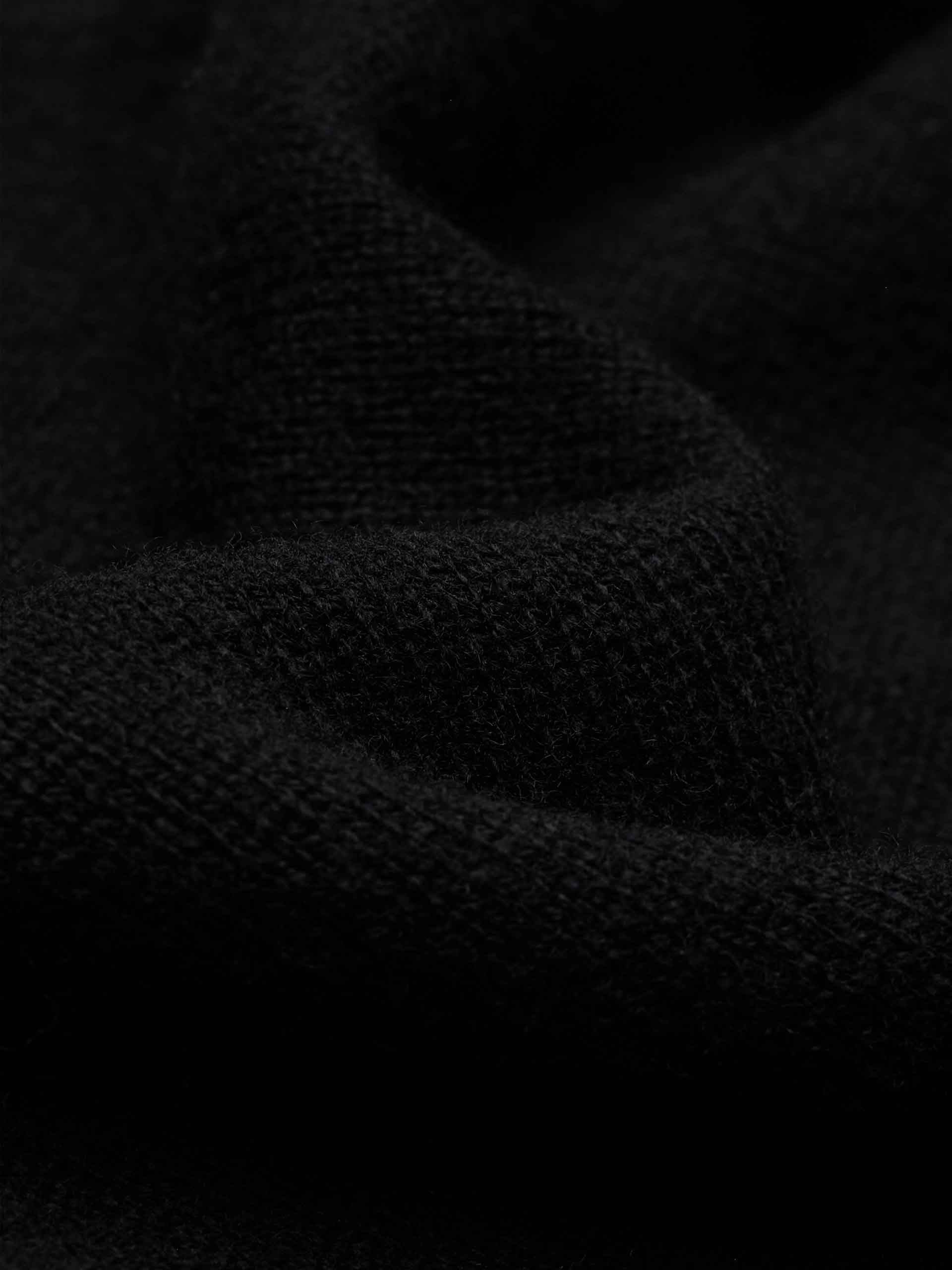 MO&Co. Women's Wool and Cashmere Blend Sequin Detail Regular Cardigan in Black