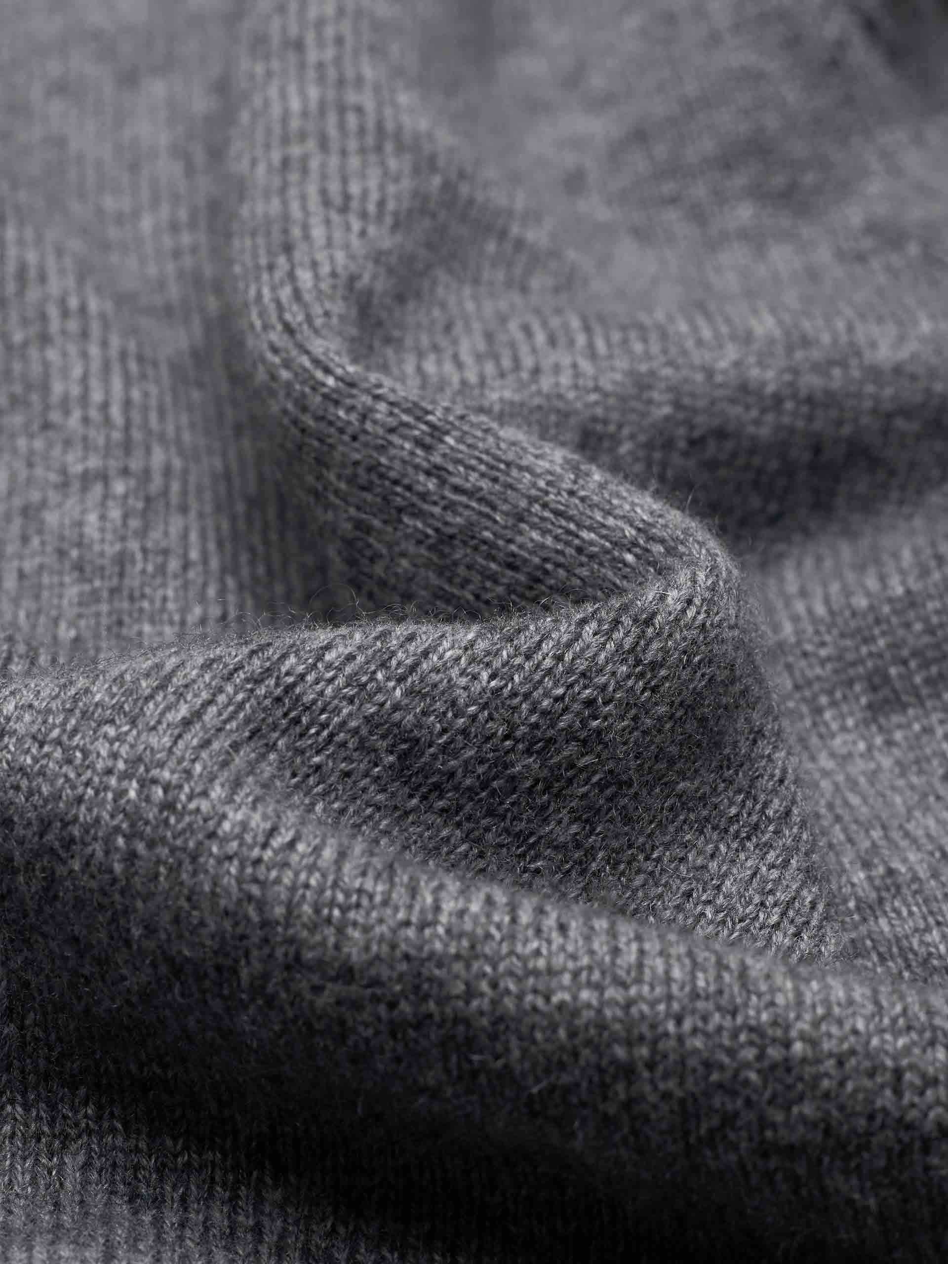 MO&Co. Women's Wool and Cashmere Blend Sequin Detail Regular Cardigan in Grey