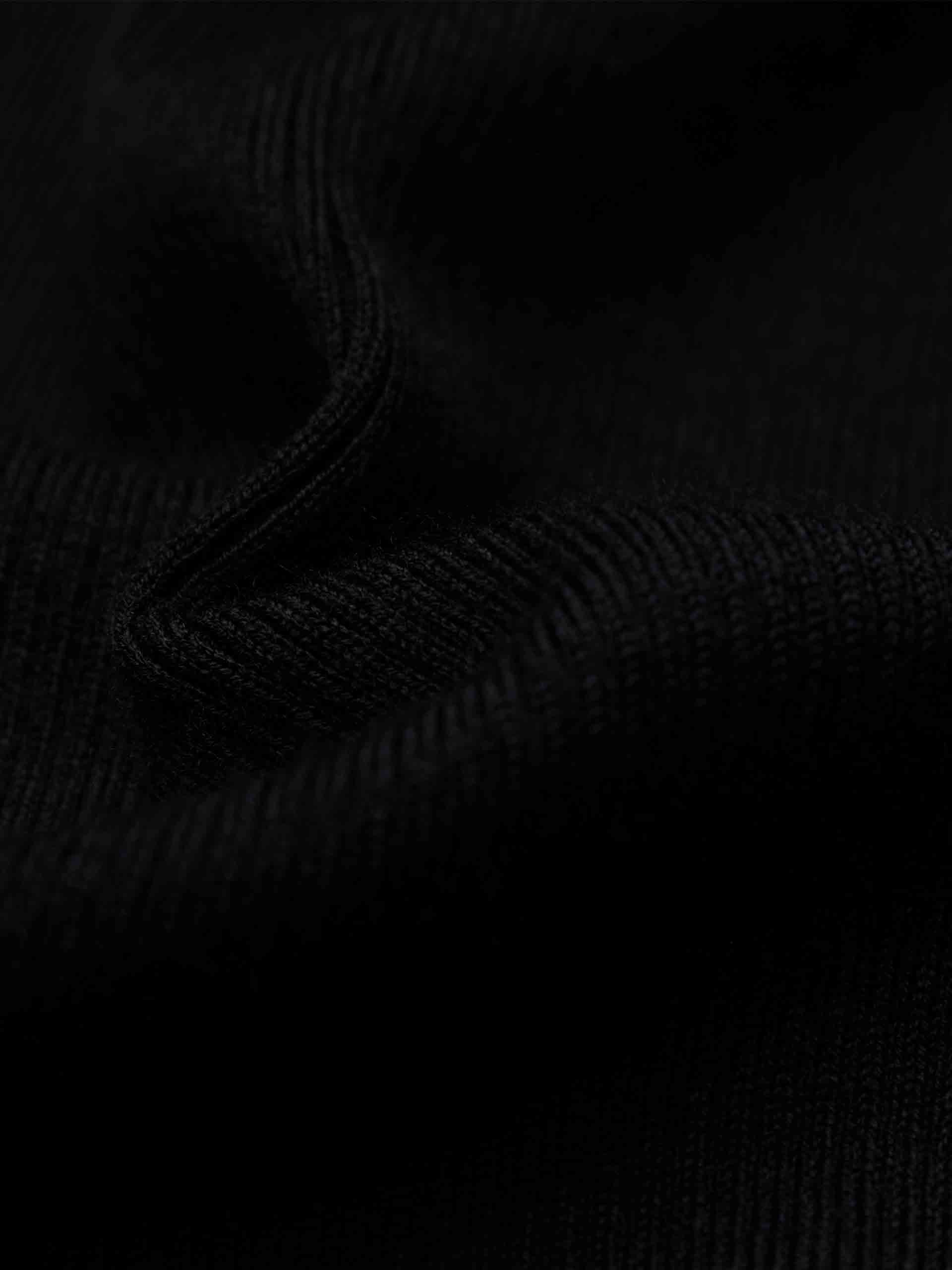 MO&Co. Women's Half Button Long Sleeves Wool Knit Dress in Black