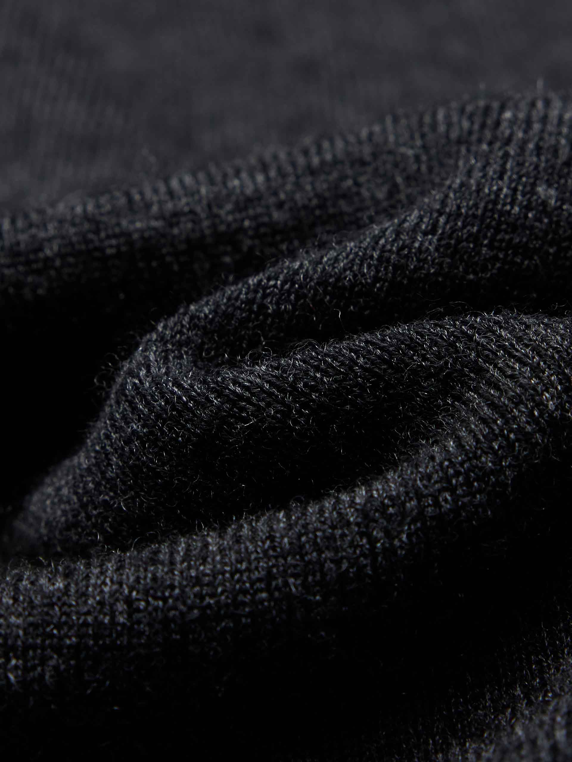 MO&Co. Women's Pure Merino Wool Round Neck Long Sleeve Knit Cardigan in Grey