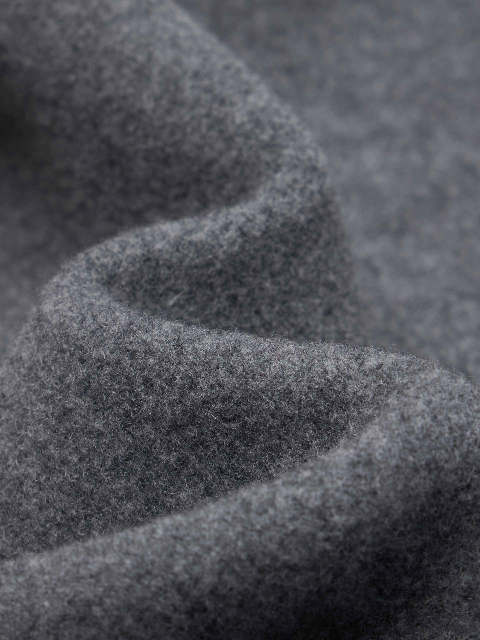 MO&Co. Women's Drawstring Detail Hood Pure Wool Coat in Grey