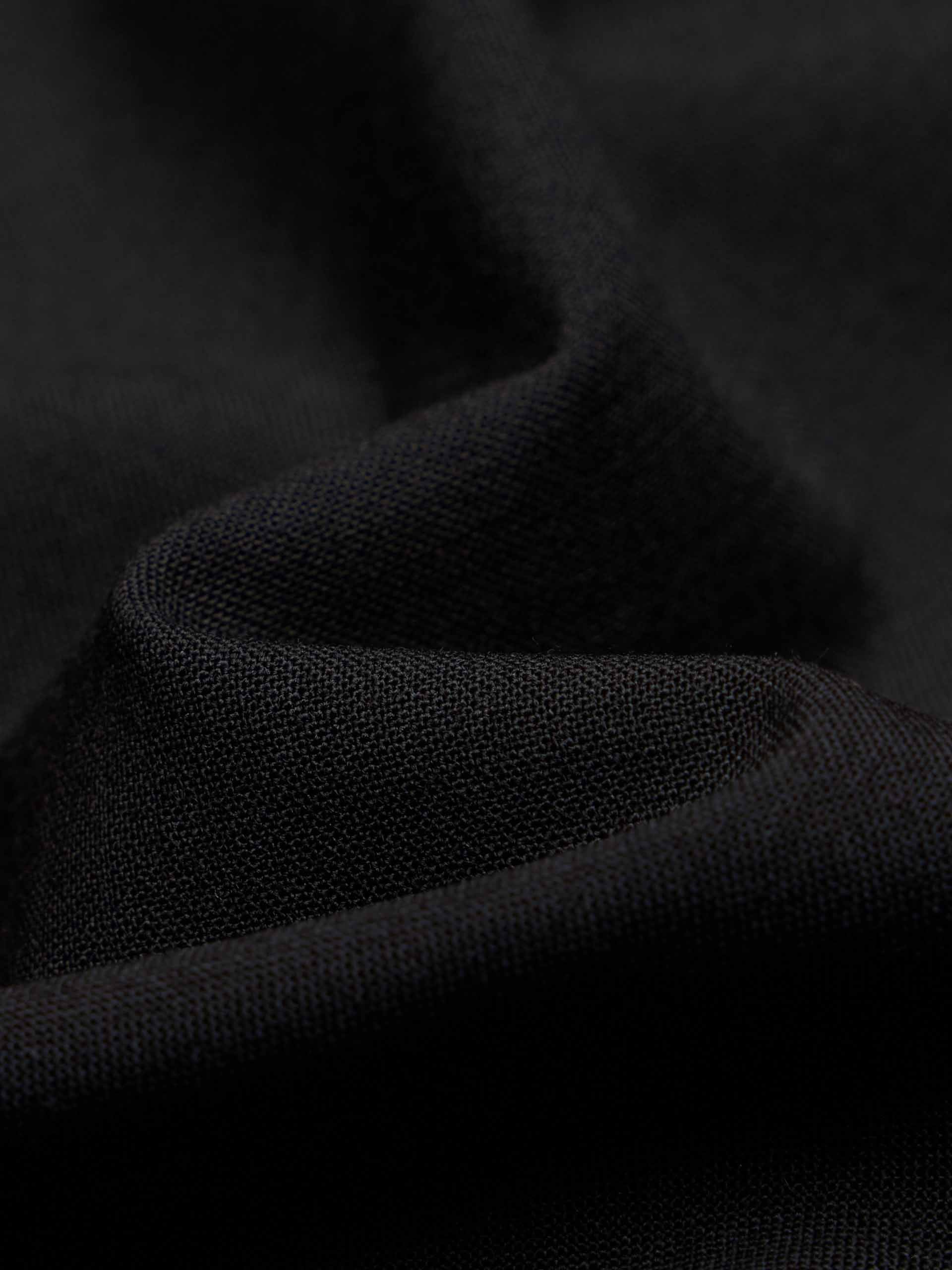 MO&Co. Women's Wool Blend A-line Pleated Long Skirt with Pockets in Black