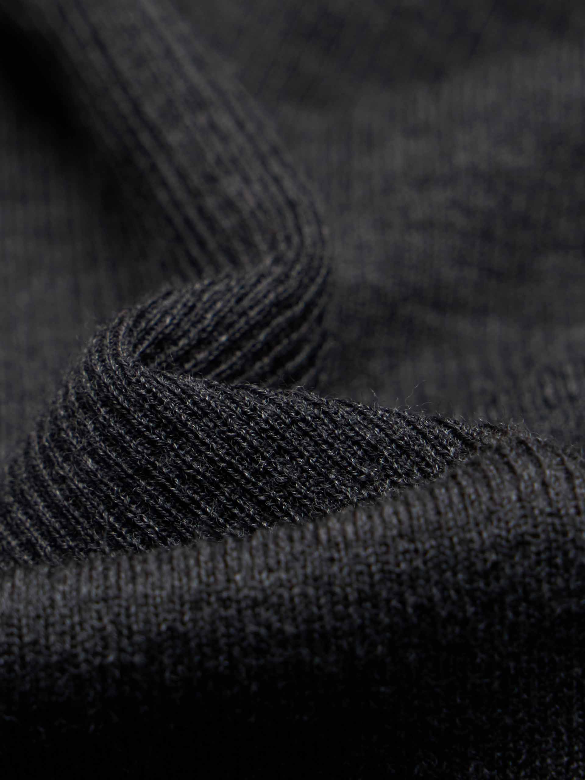 MO&Co. Women's One-shoulder Pure Wool Knitted Top in Black