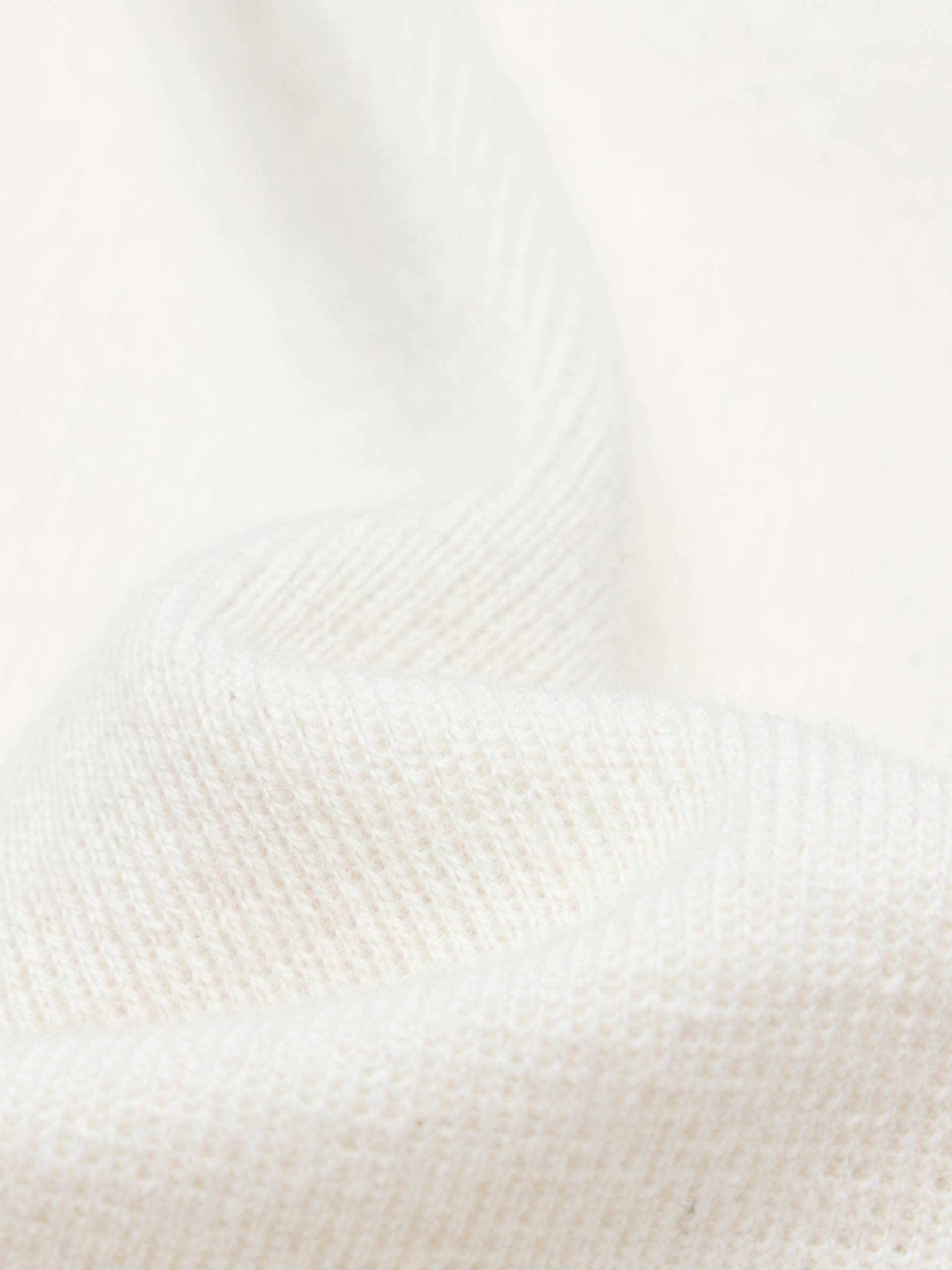 MO&Co. Women's Wool Blend Fitted Long Sleeves Knitted Top in White