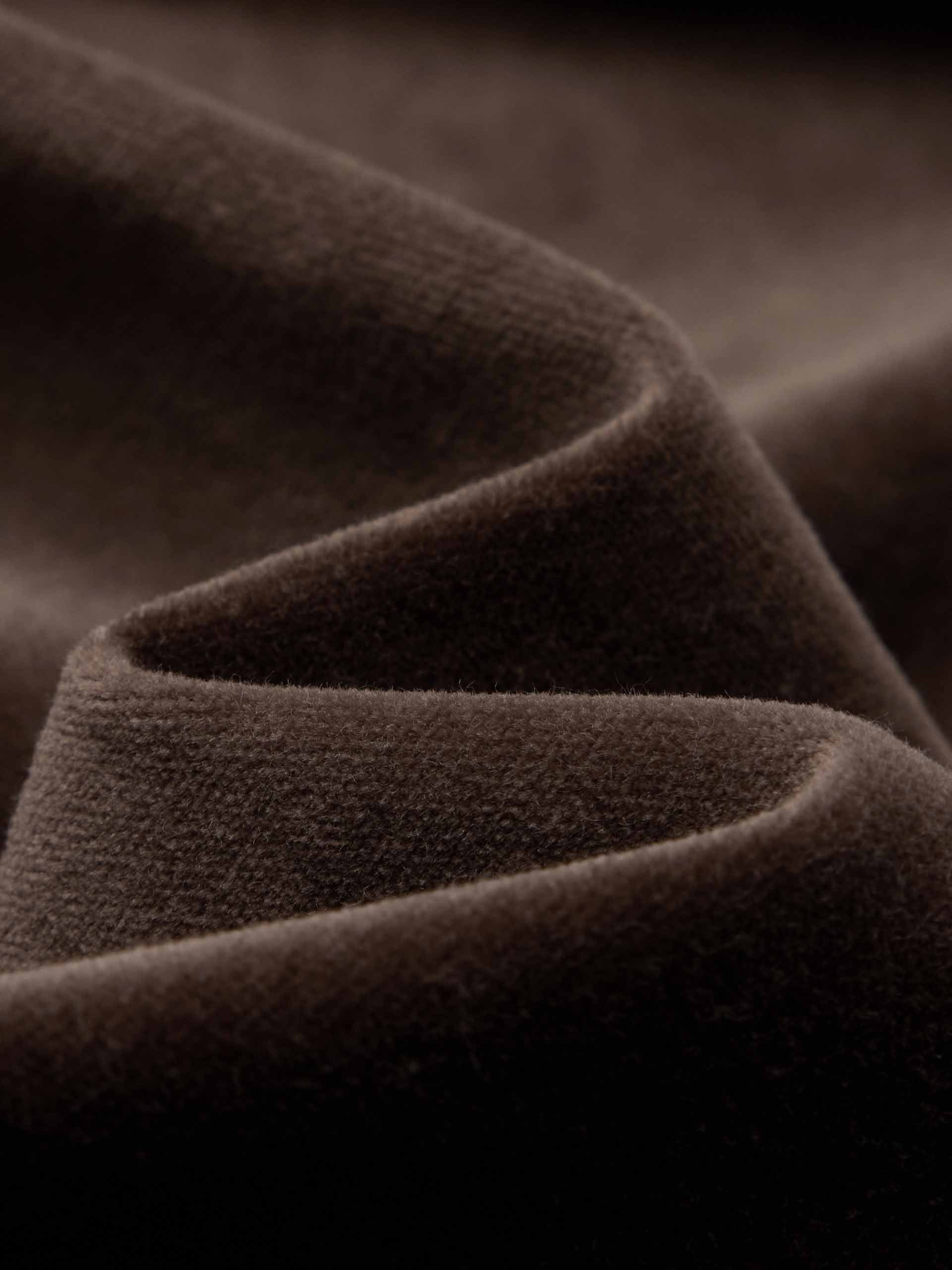 MO&Co. Women's Velvet Touch Brown Trousers | Relaxed Fit in Brown