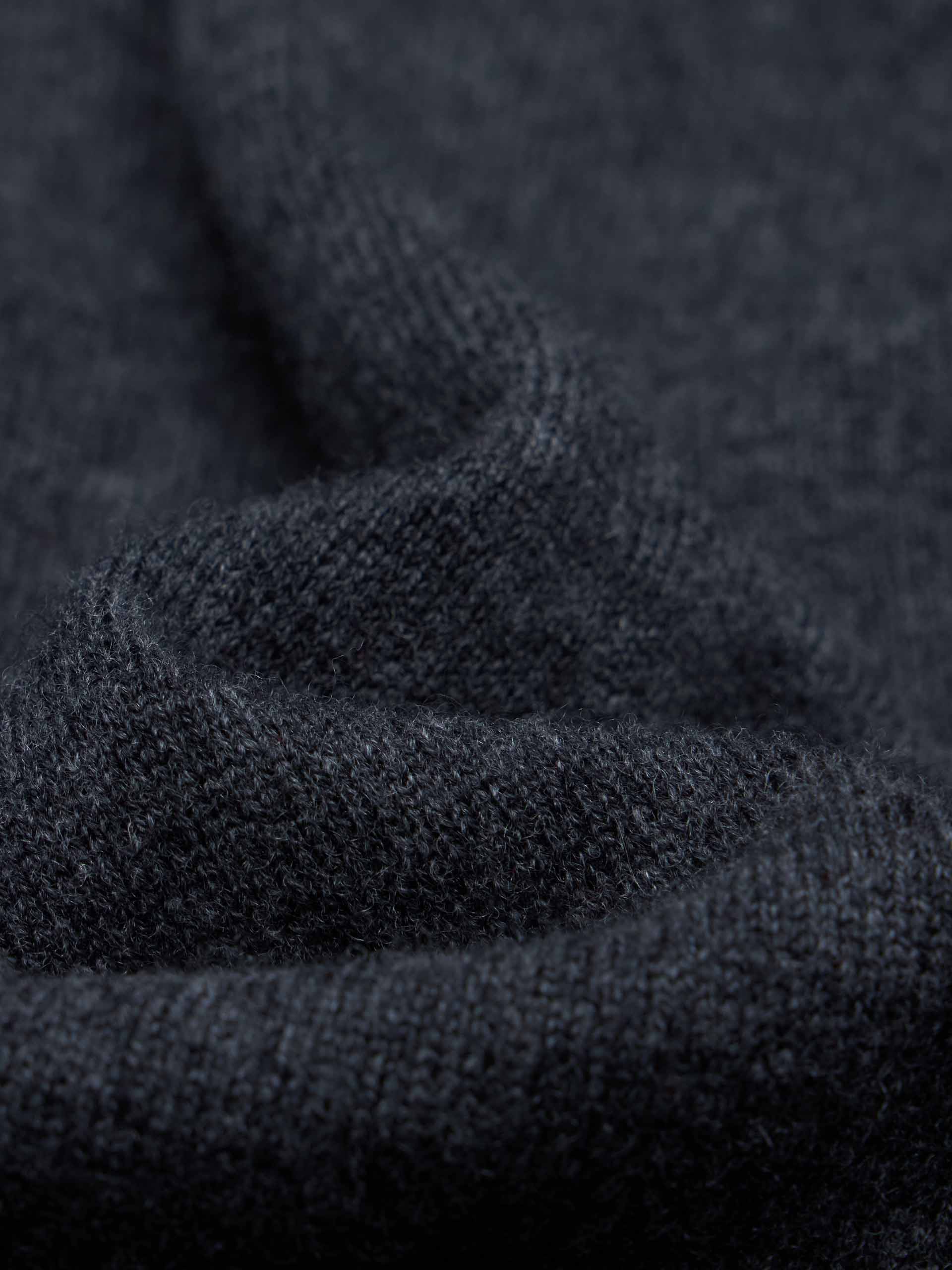 MO&Co. Backless Wool Cashmere Knit Sweater with Bow & Ribbed Trim in Grey