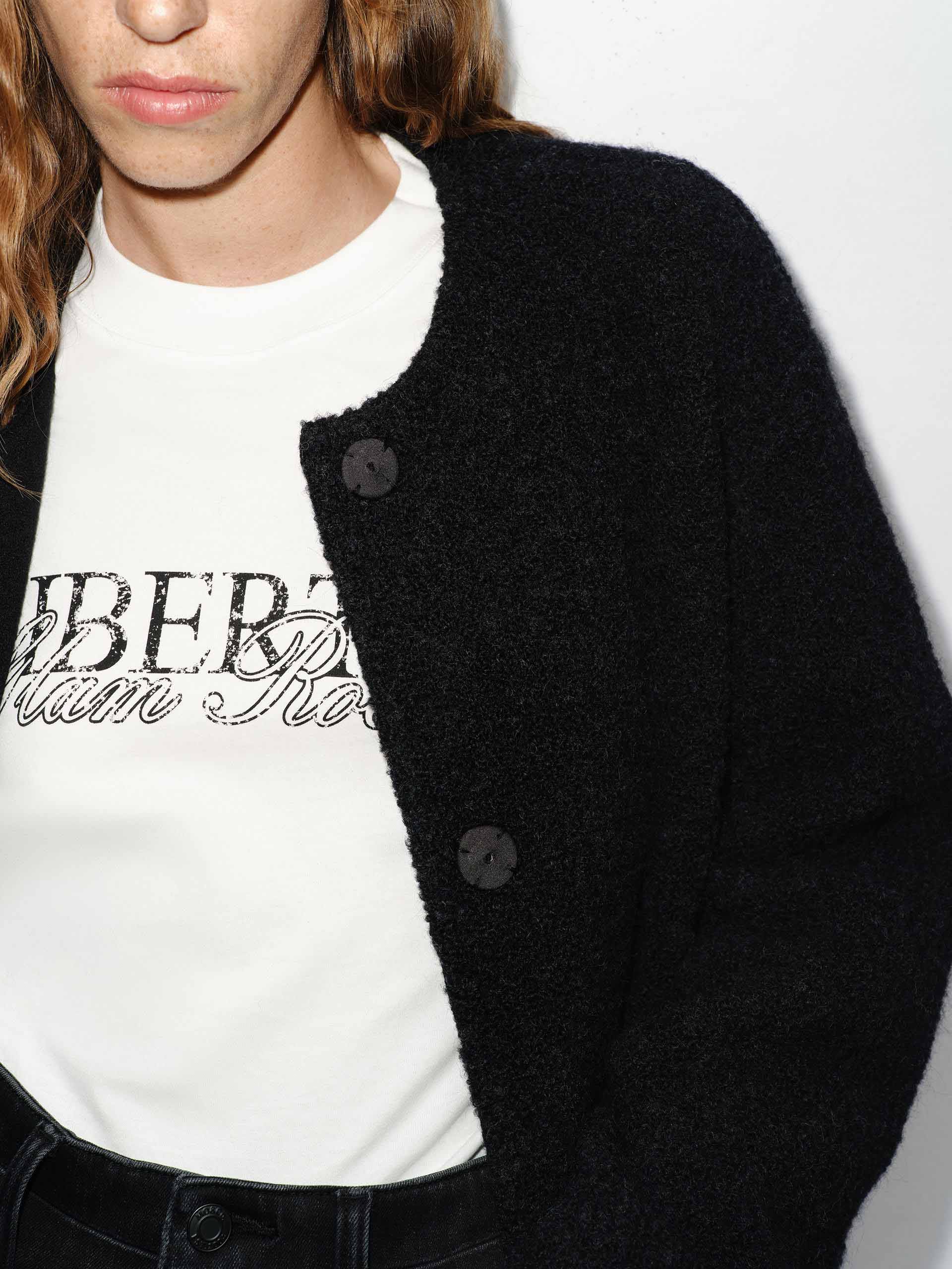 MO&Co. Women's Button Closure Midi Coat with Scarf in Grey