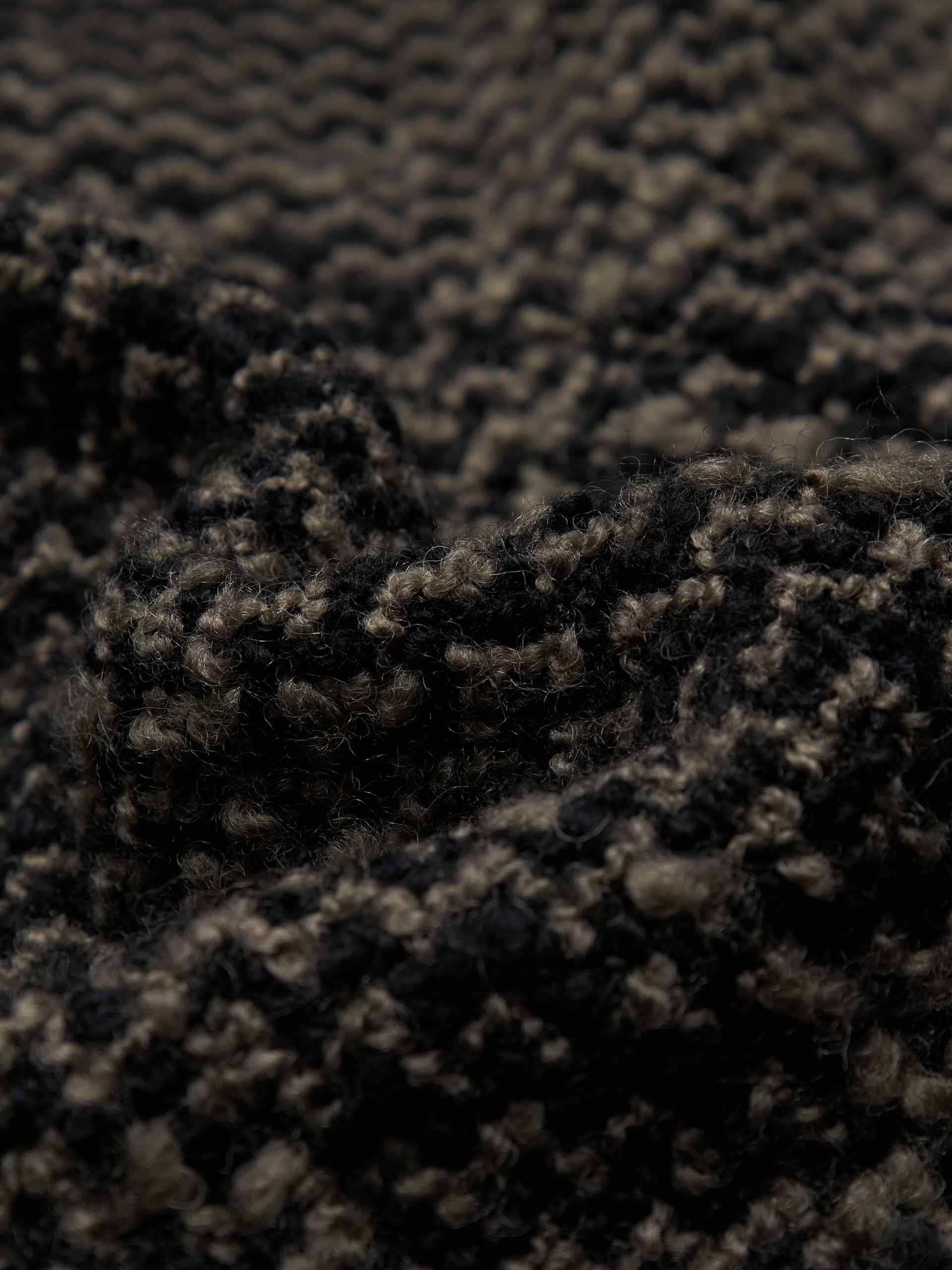 MO&Co. Women's V-neck Wool Blend Raw Trim Collarless Tweed Coat