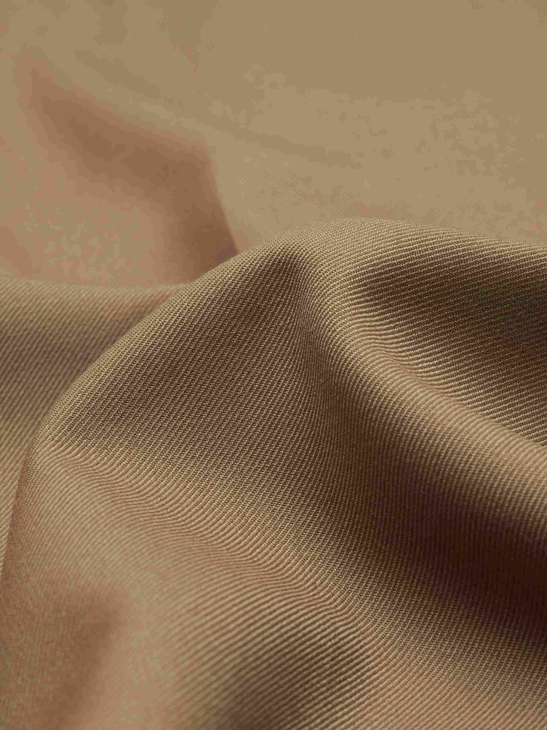 MO&Co. Women's Brown Wool Blend Pleated Wide Leg Pants with Belt