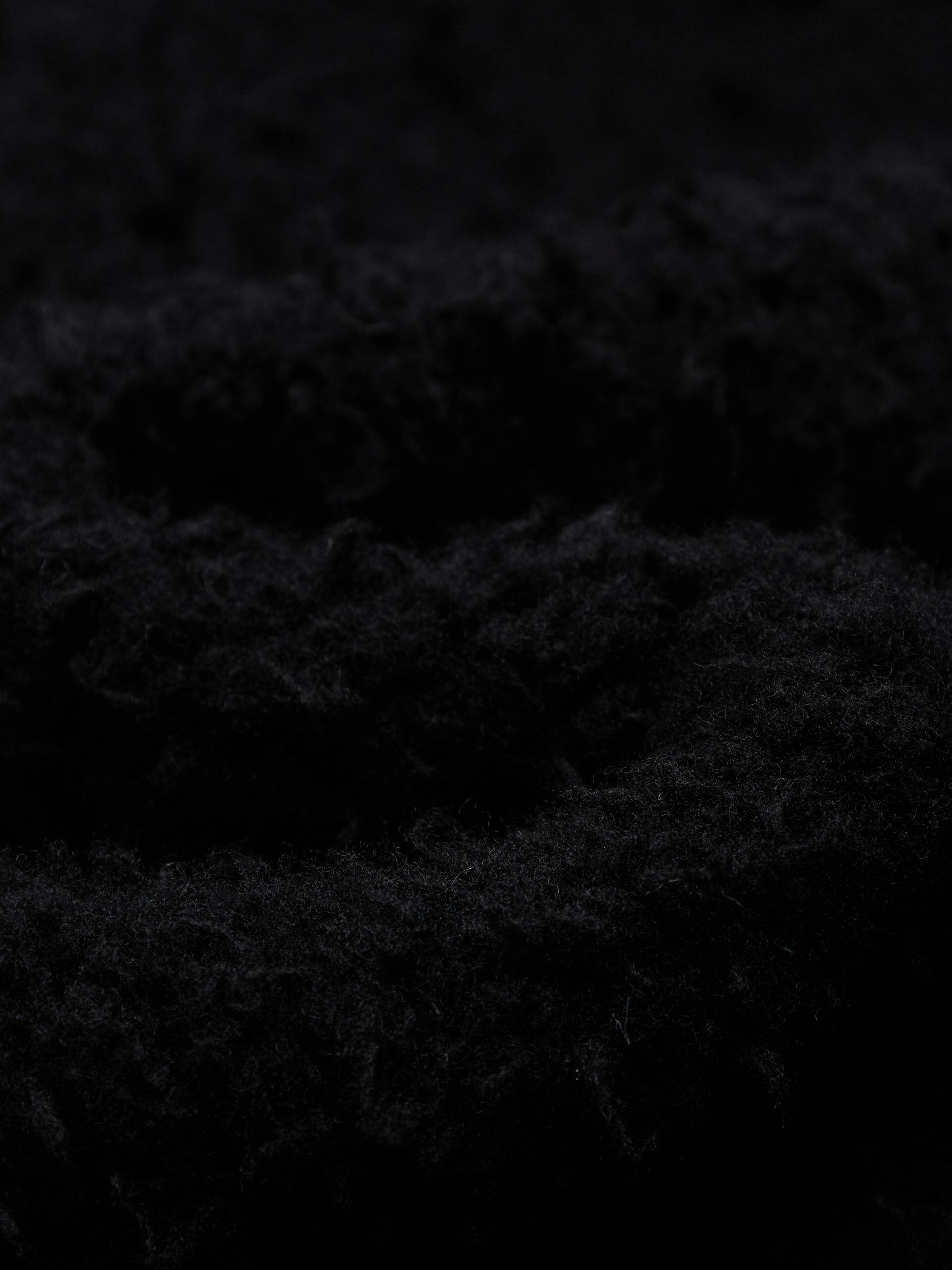 MO&Co. Noir Women's Oversized Fuzzy V Neck Knit Cardigan in Black with Star Guiltier Jacquard Details