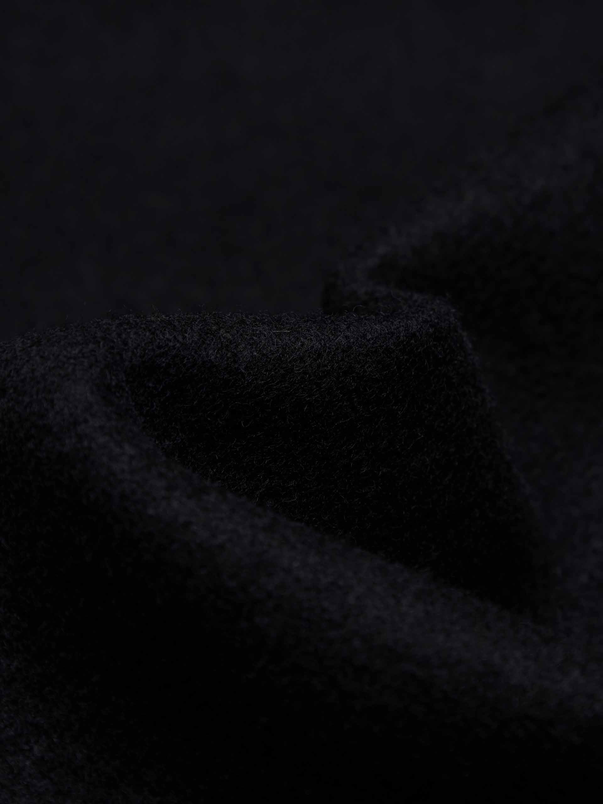 MO&Co. Women's Drawstring Waist 100% Wool Zipper Jacket in Black