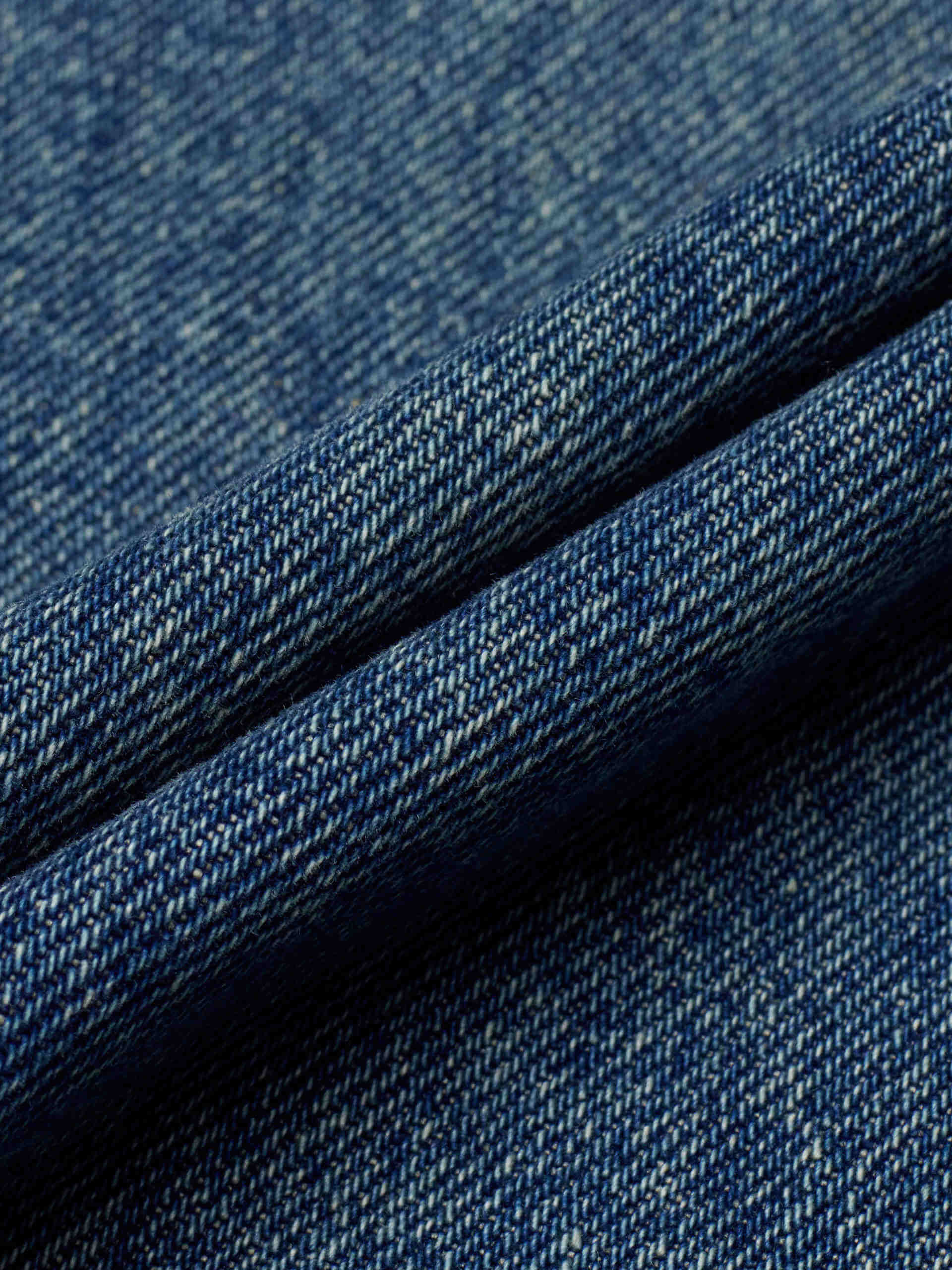 MO&Co. Women's 100% Cotton Full Length High Rise Straight Jeans Blue