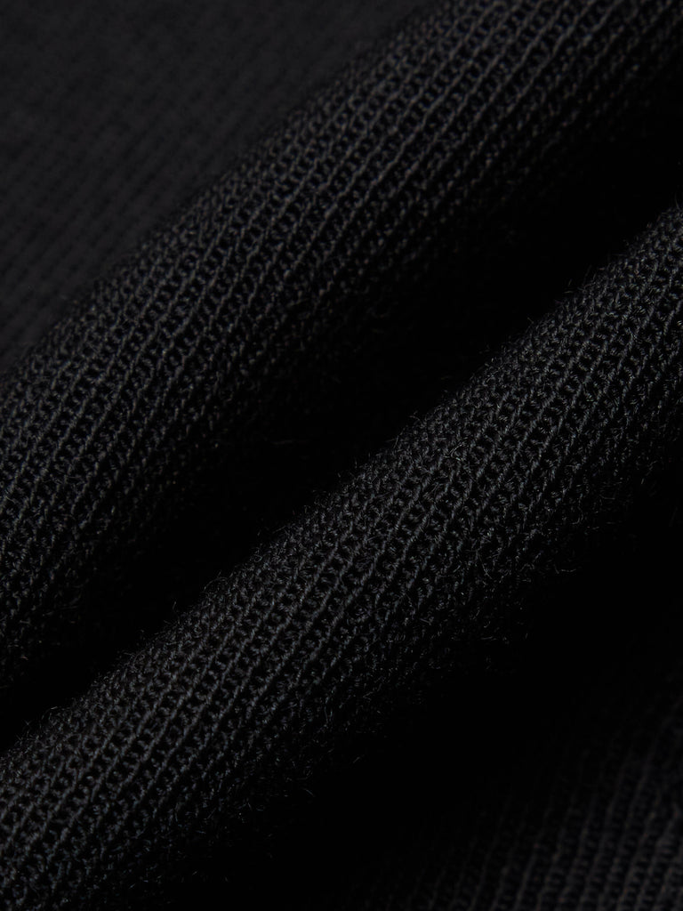 MO&Co. Noir Women's Paneled Pure Wool Belted Suit Waistcoat in Black