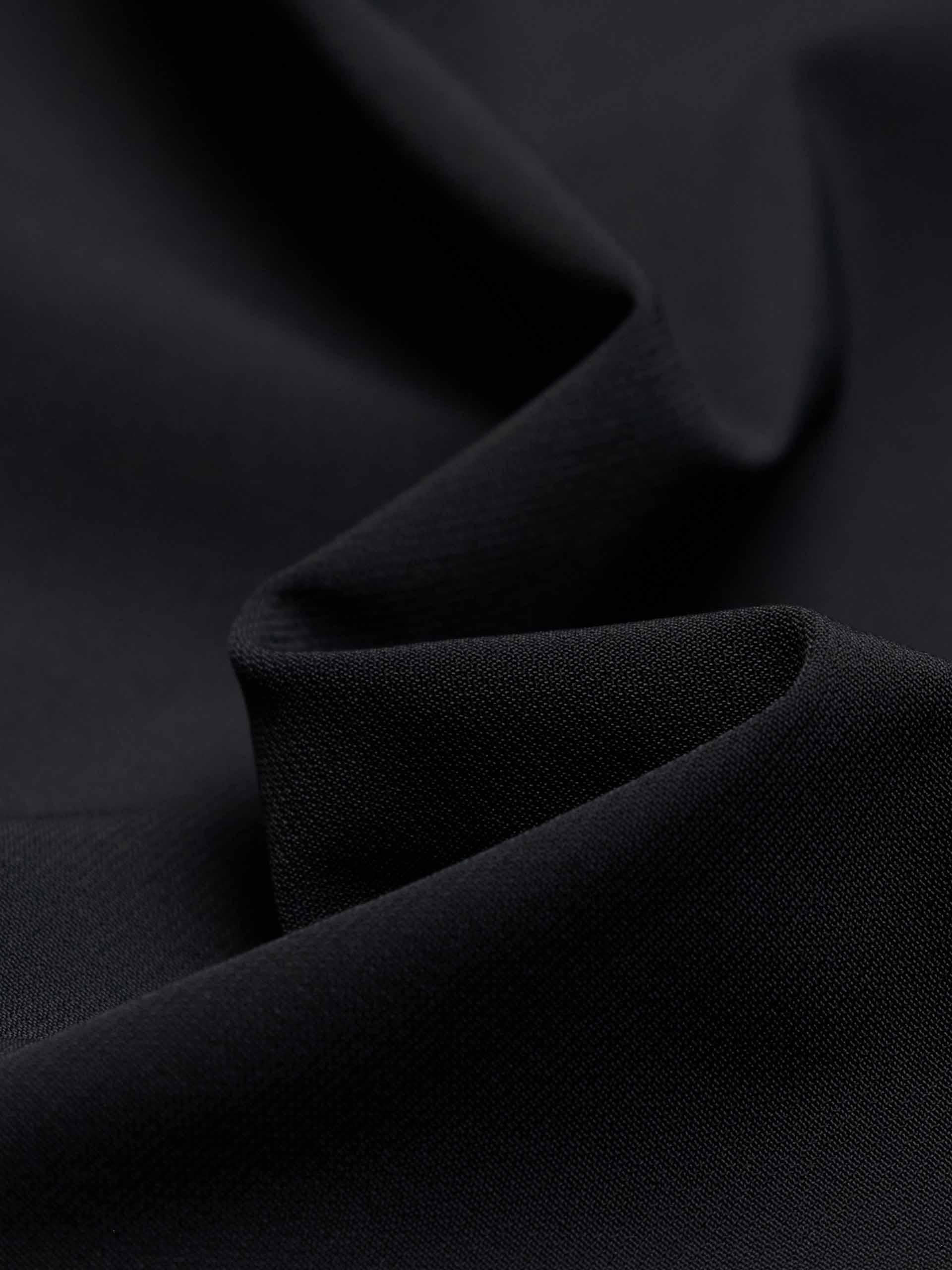 MO&Co. Women's Long Sleeves Paneled Midi Dress in Black