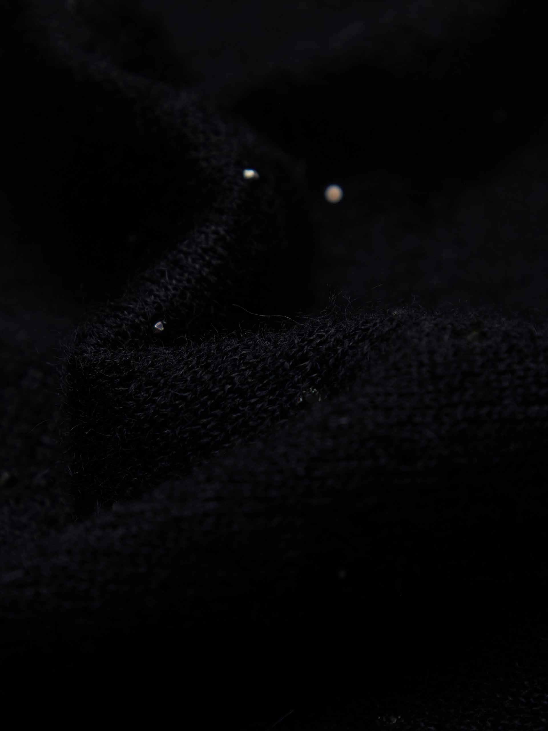 MO&Co. Women's Raw Trim Detail Alpaca fleece and Wool Blend Knit Cardigan in Black with Rhinestone Details