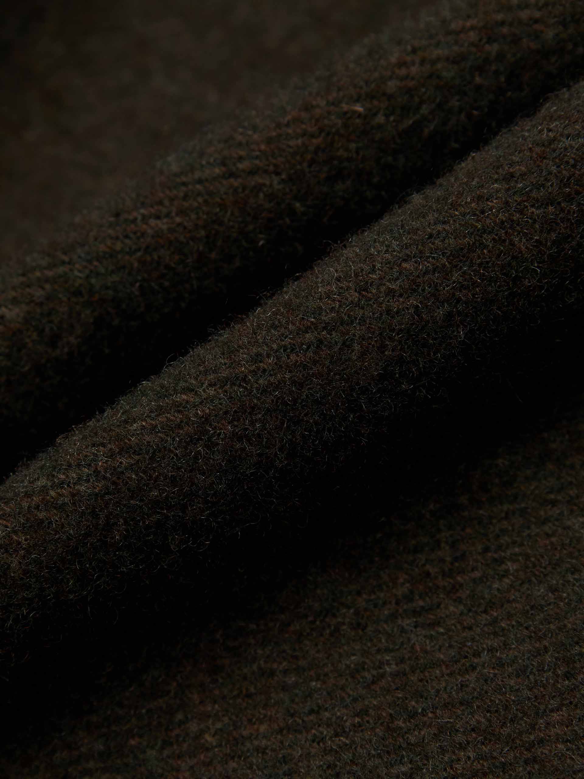 MO&Co. Women's 100% Merino Wool Notch Lapel Belted Short Coat in Olive