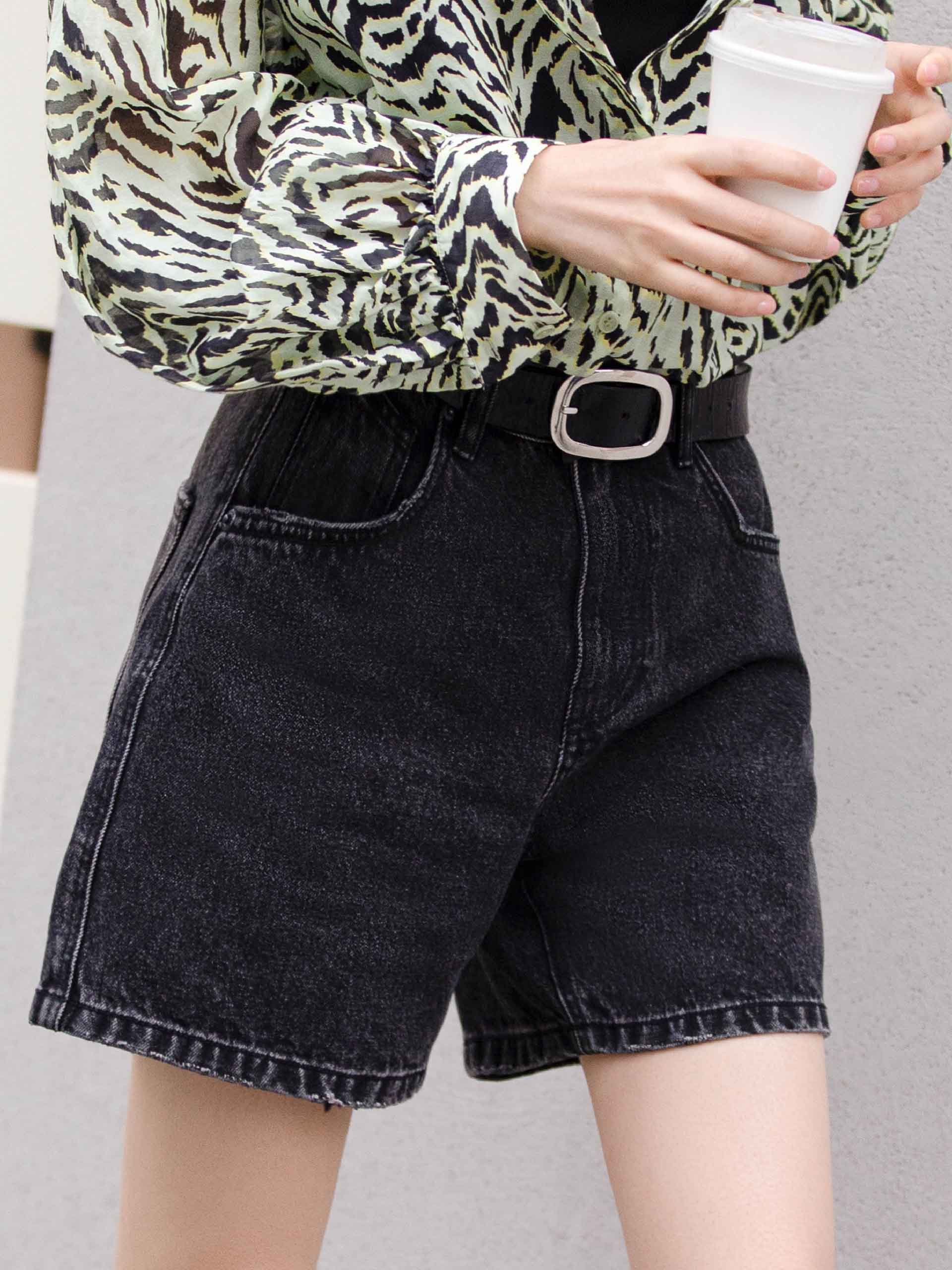 High Waist Straight Shorts MBB2SOTT18