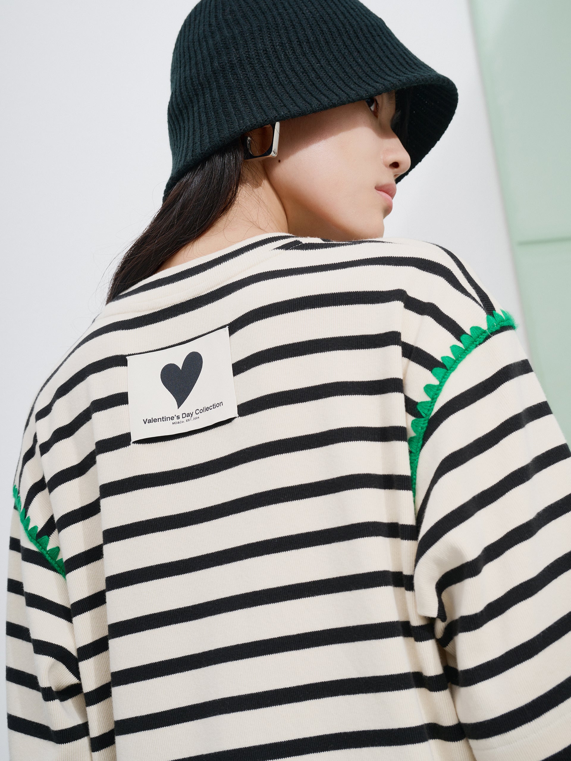 Cotton Striped Oversized Casual Mini Dress