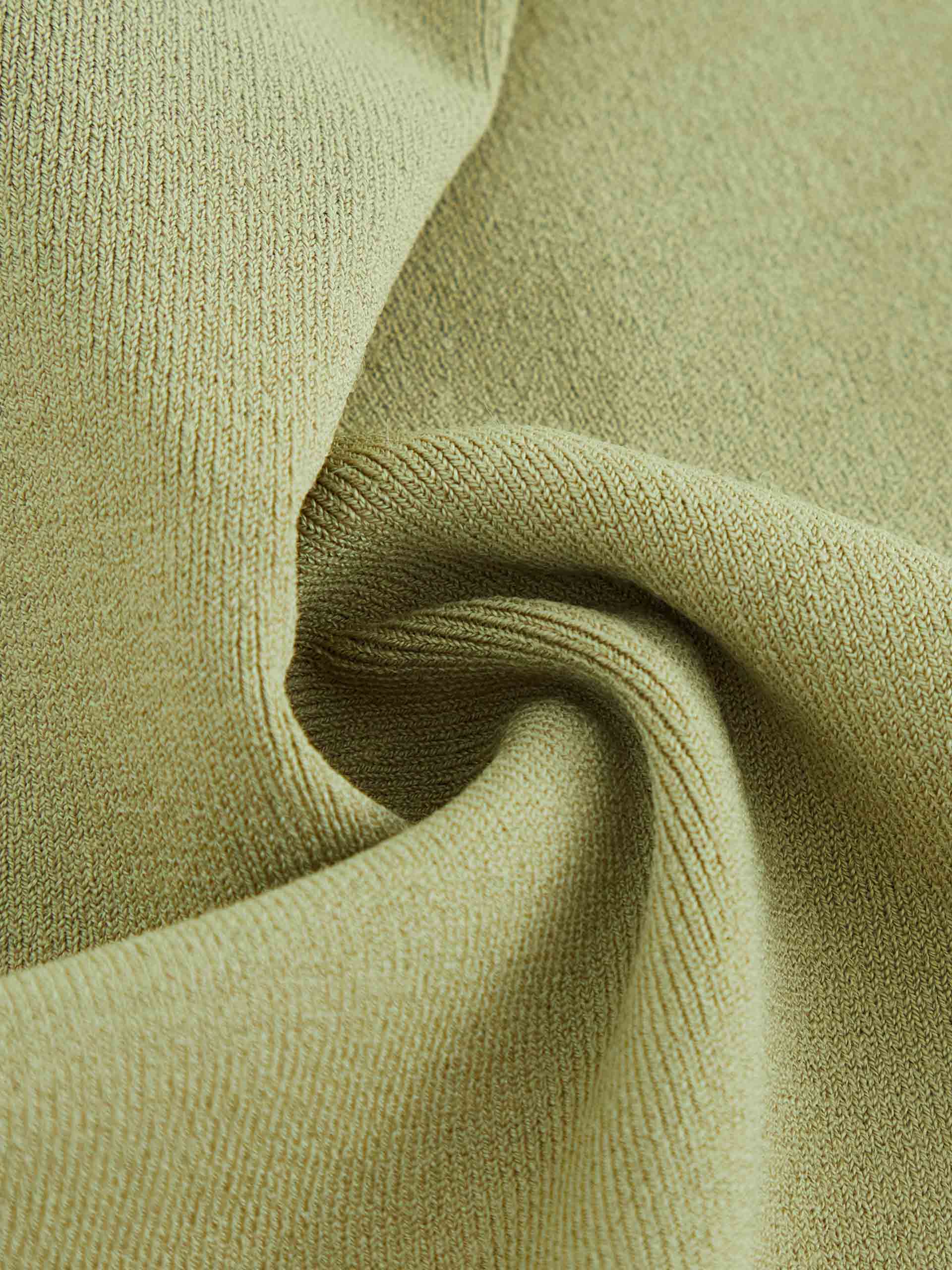 MO&Co. Women's Striped V-neck Knitted Cropped Vest for Summer in Olive