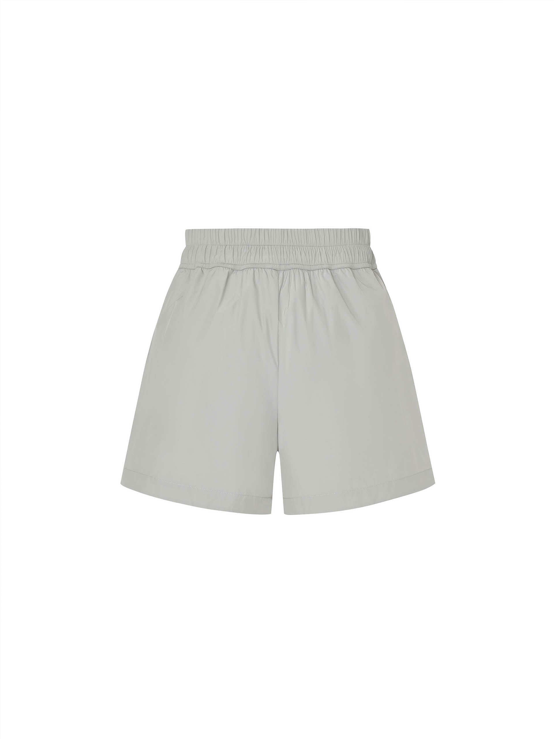 MO&Co. Women's Drawstring Athleisure Sun Protection Sporty Track Shorts in Grey