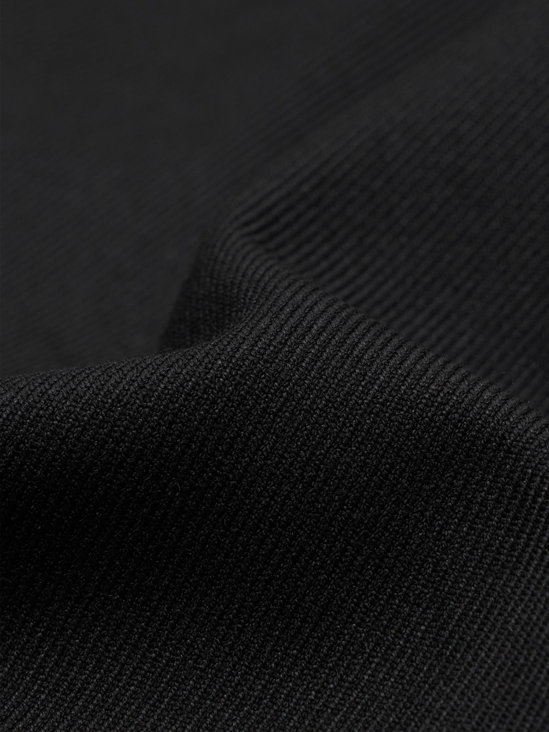 Wide Logo Waistband Straight Athleisure Pants Trousers in Black