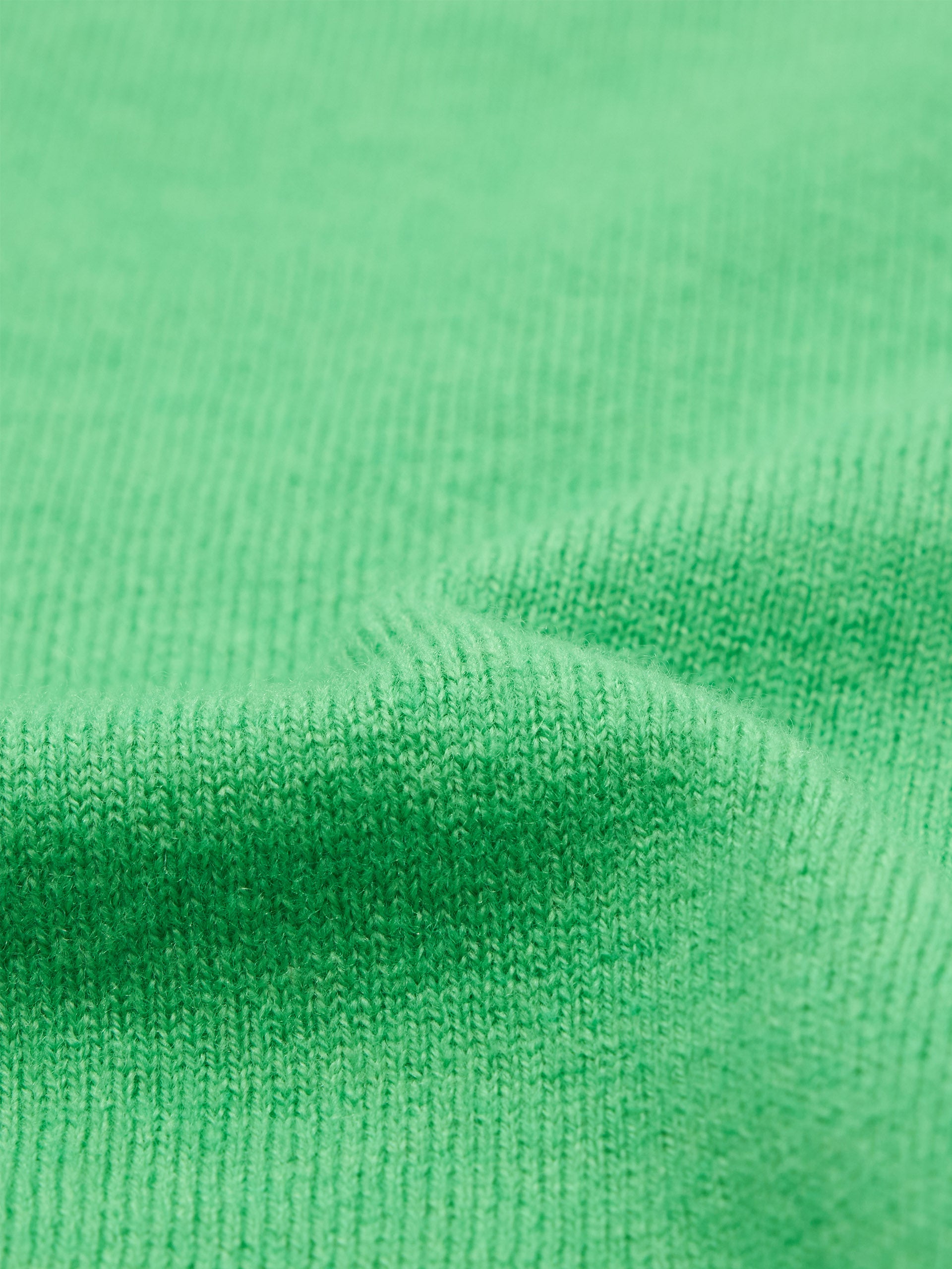 Floral Jacquard Wool Sweater Pullover in Green