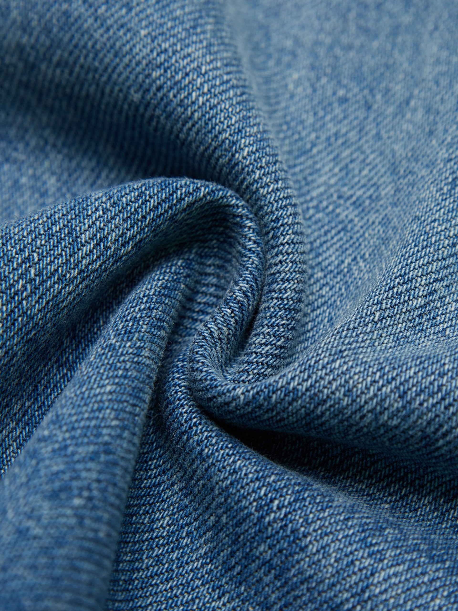 High Rise Blue Denim Shorts