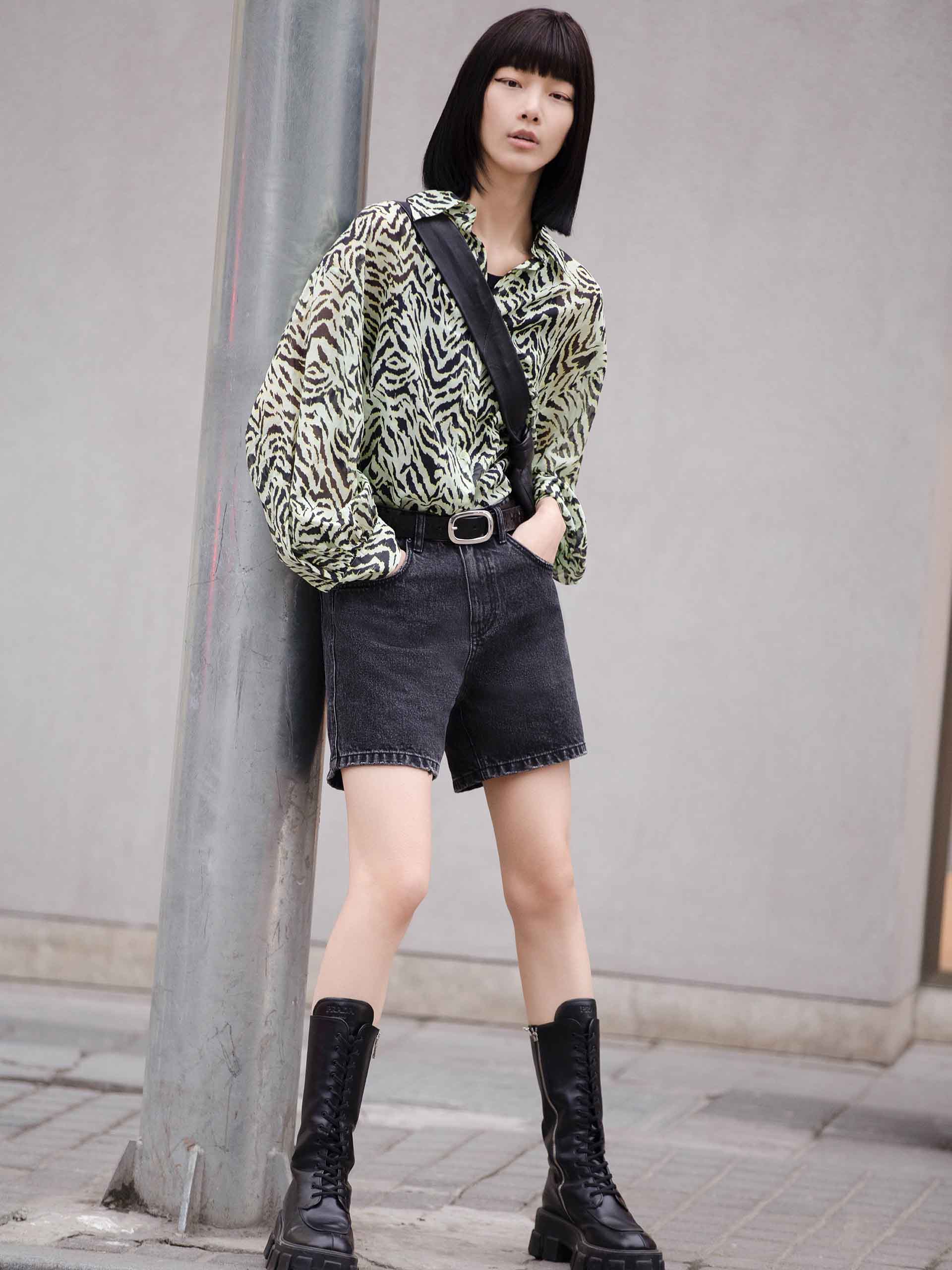 High Waist Straight Shorts MBB2SOTT18