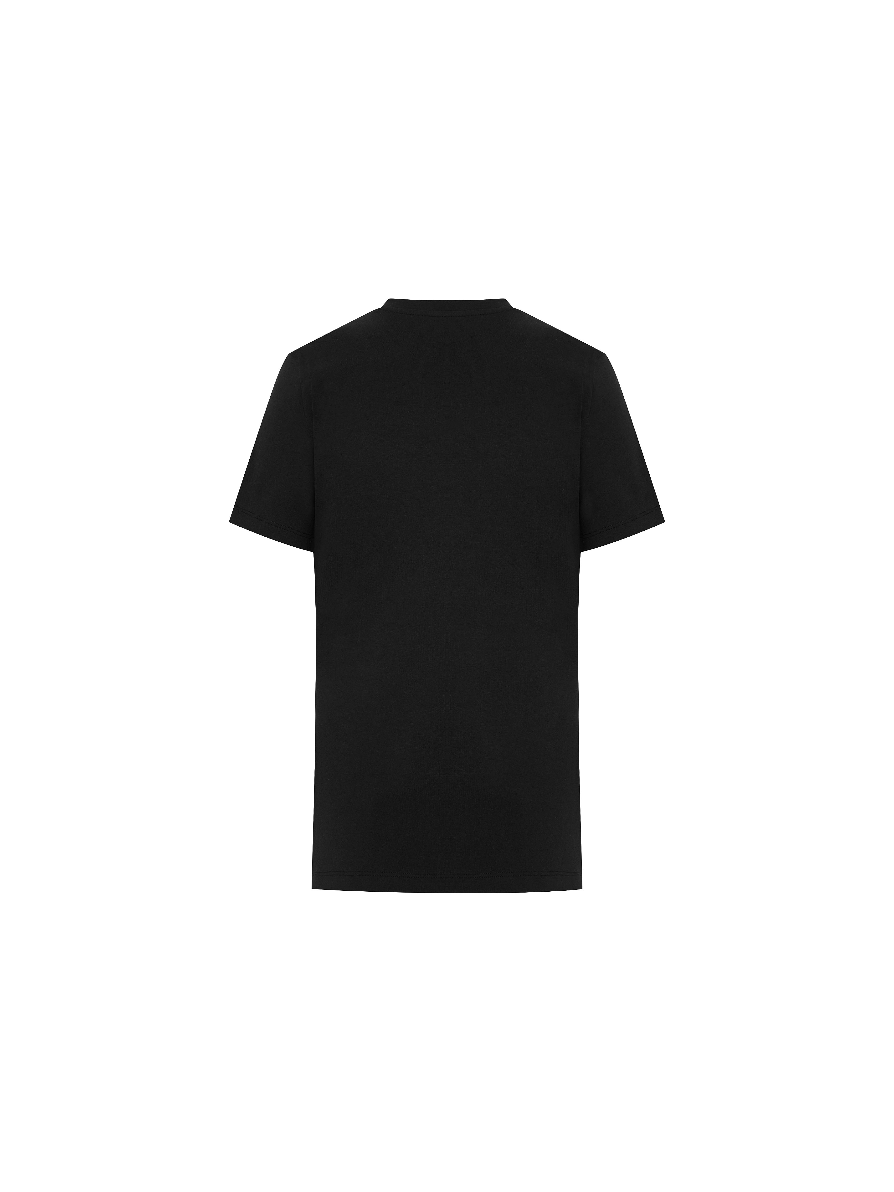 MO&Co. Women's Cotton Letter LOGO T-shirt Fitted Classic Round Neck