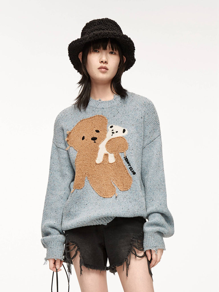 MO&Co. Women's Wool-blend Cartoon Knit Pullover