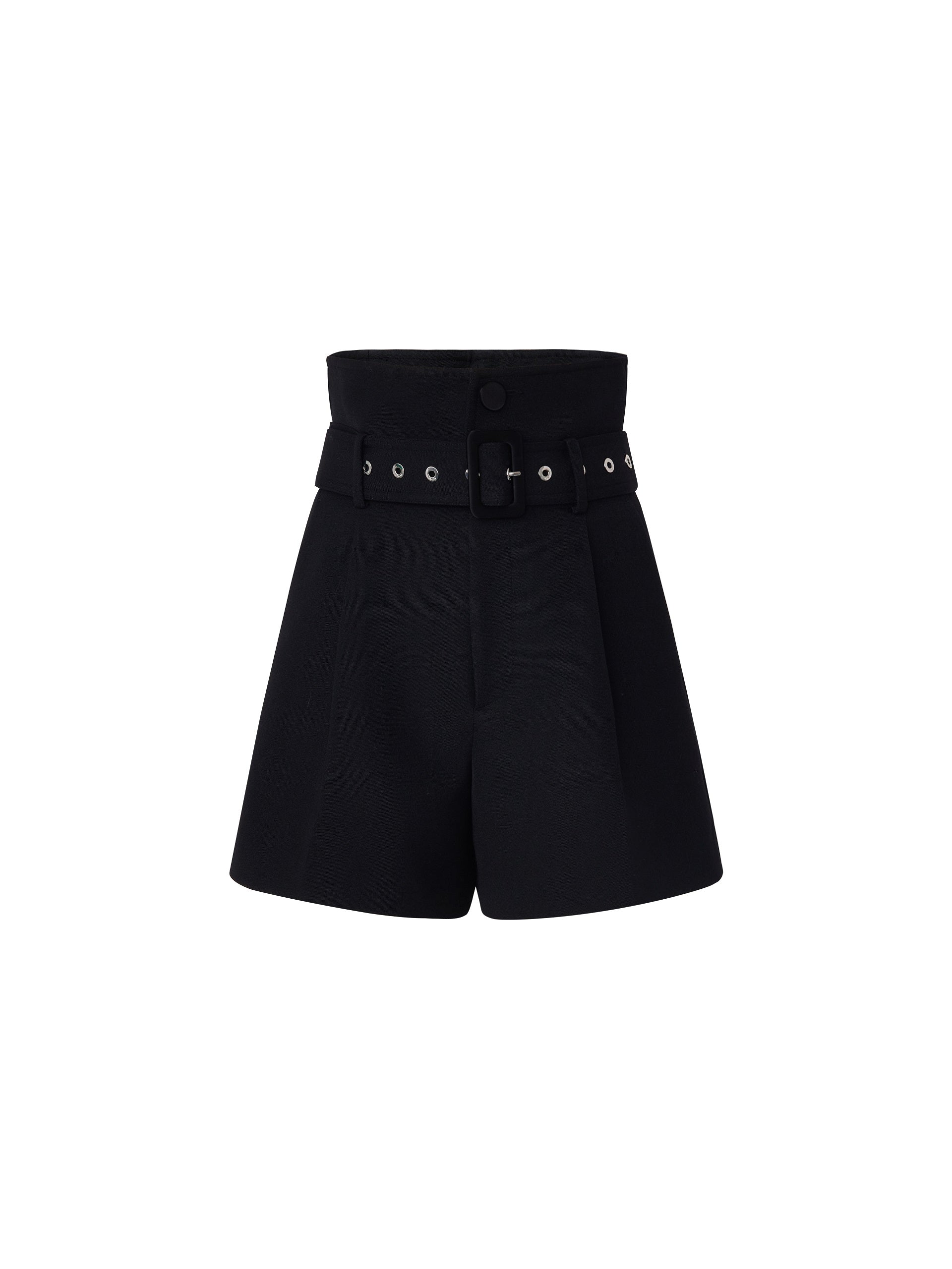 MO&Co. Women's Paperbag High Waisted Belted Summer Shorts For Women