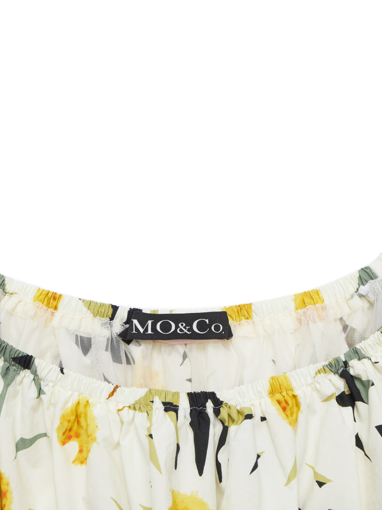 MO&Co.Women Floral Print Two-piece Dress Fitted Casual Round Neck Hooded