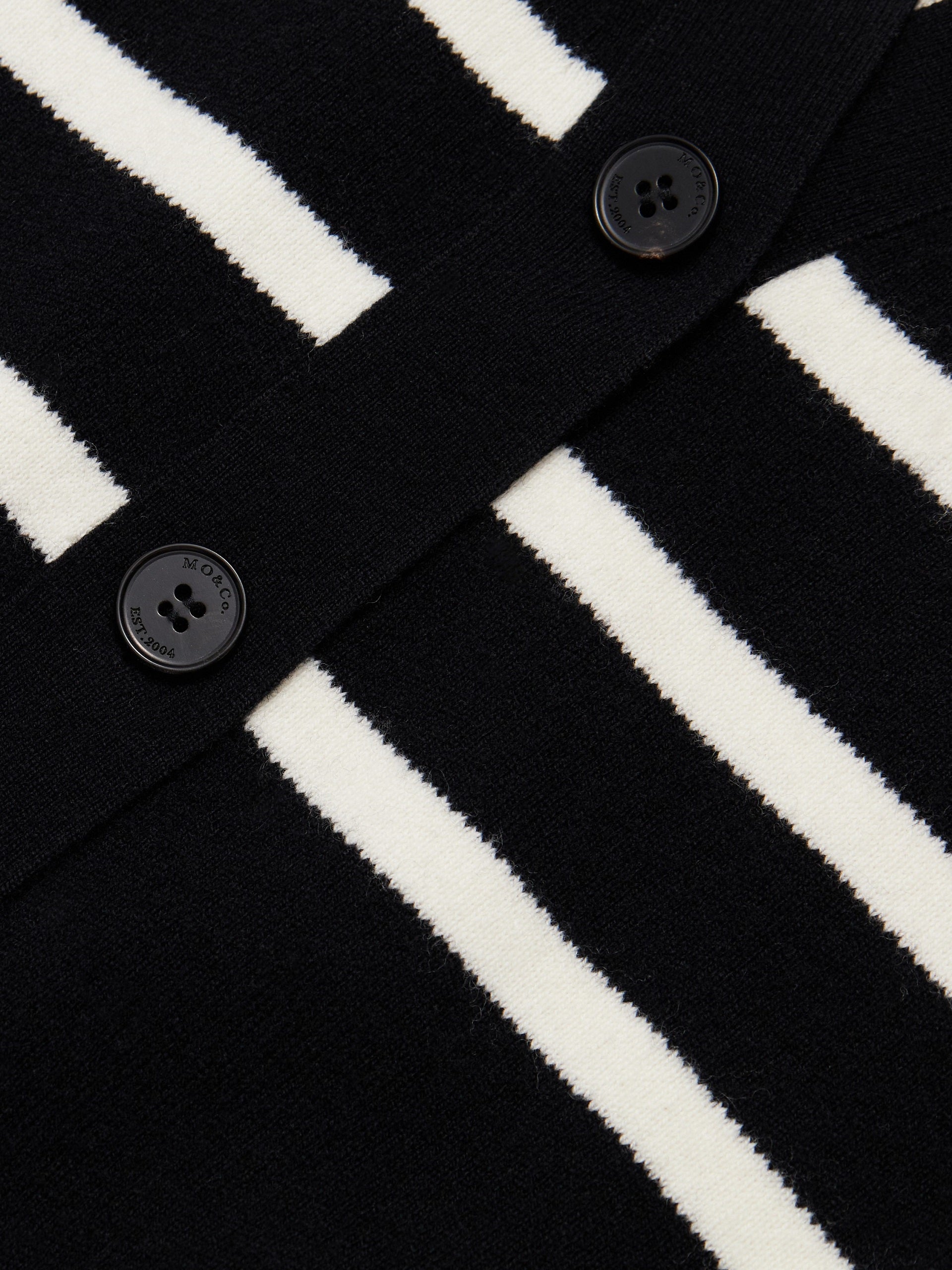 MO&Co. Women's Wool Striped Knit Cardigan Loose Chic V Neck Womens Summer Cardigans