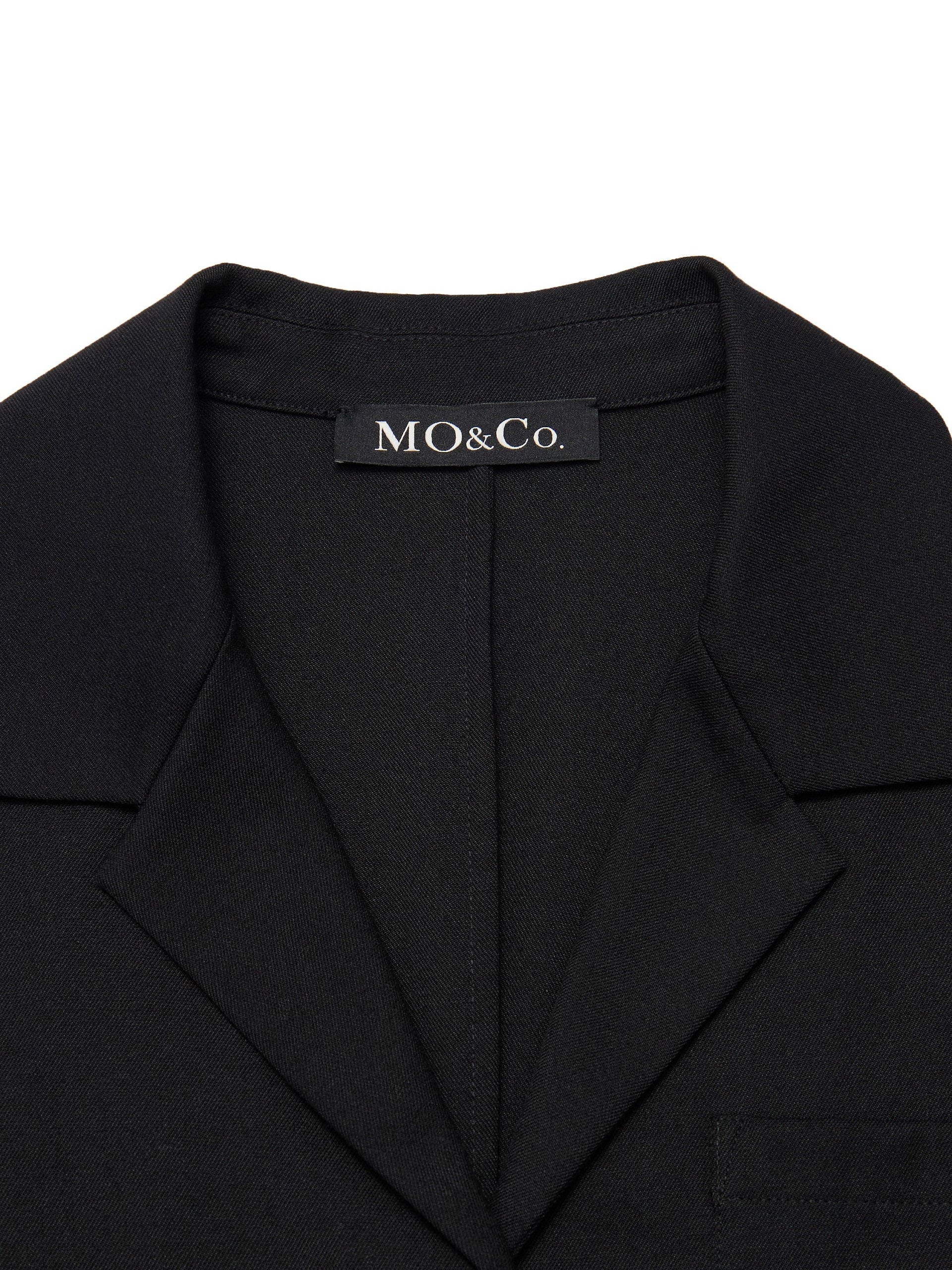 MO&Co. Women's Deconstructed Two Piece Dress Fitted Chic Lapel Summer Midi Dress