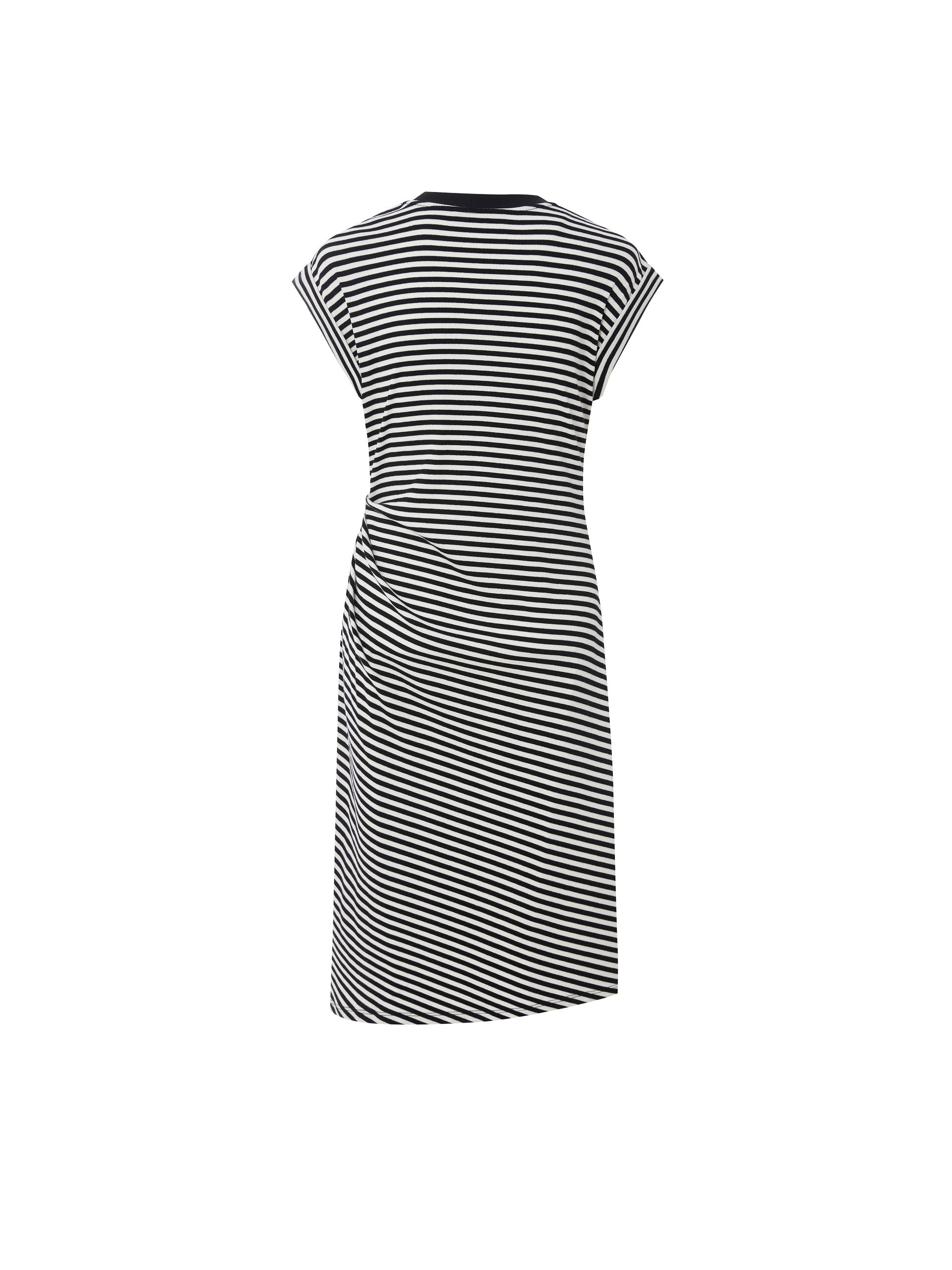 MO&Co. Women's Striped Slim Fit Slit Dress Fitted Casual stripe dress