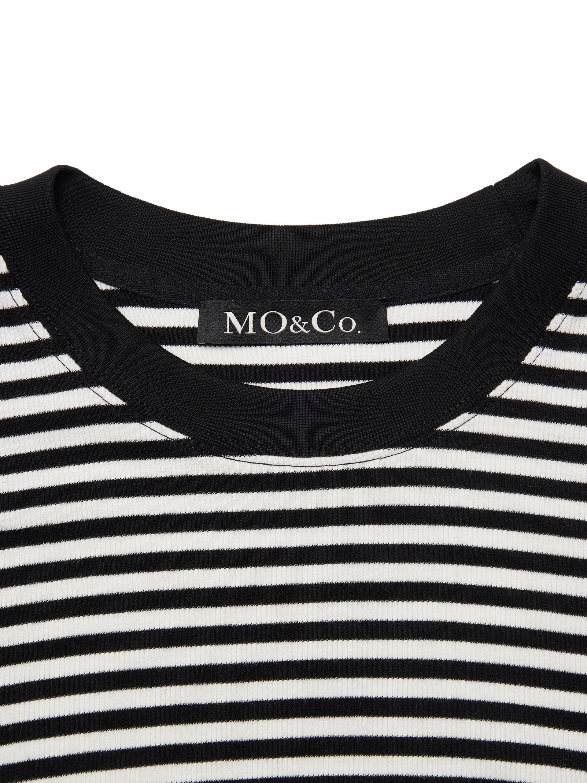 MO&Co. Women's Striped Slim Fit Slit Dress Fitted Casual stripe dress