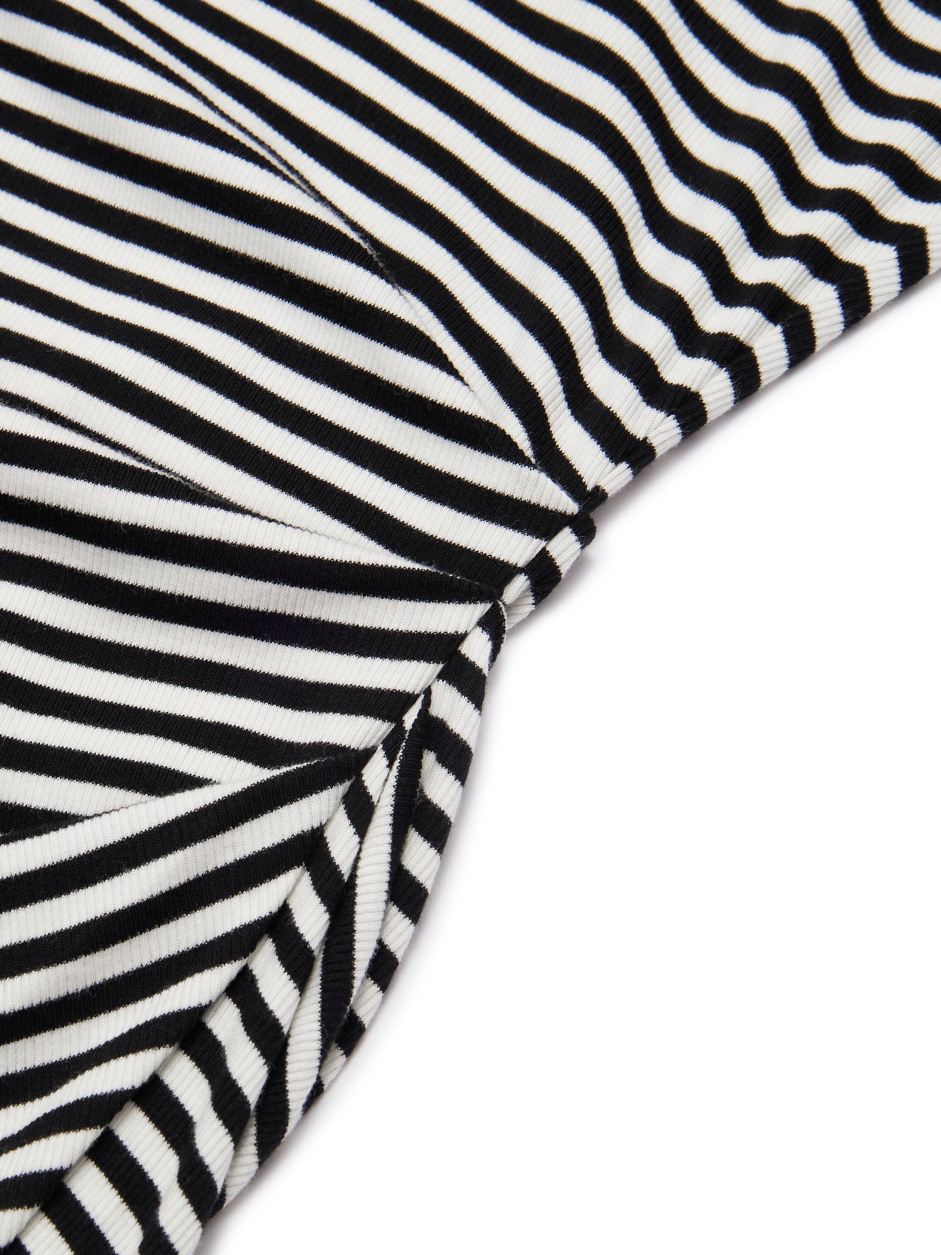 MO&Co. Women's Striped Slim Fit Slit Dress Fitted Casual stripe dress