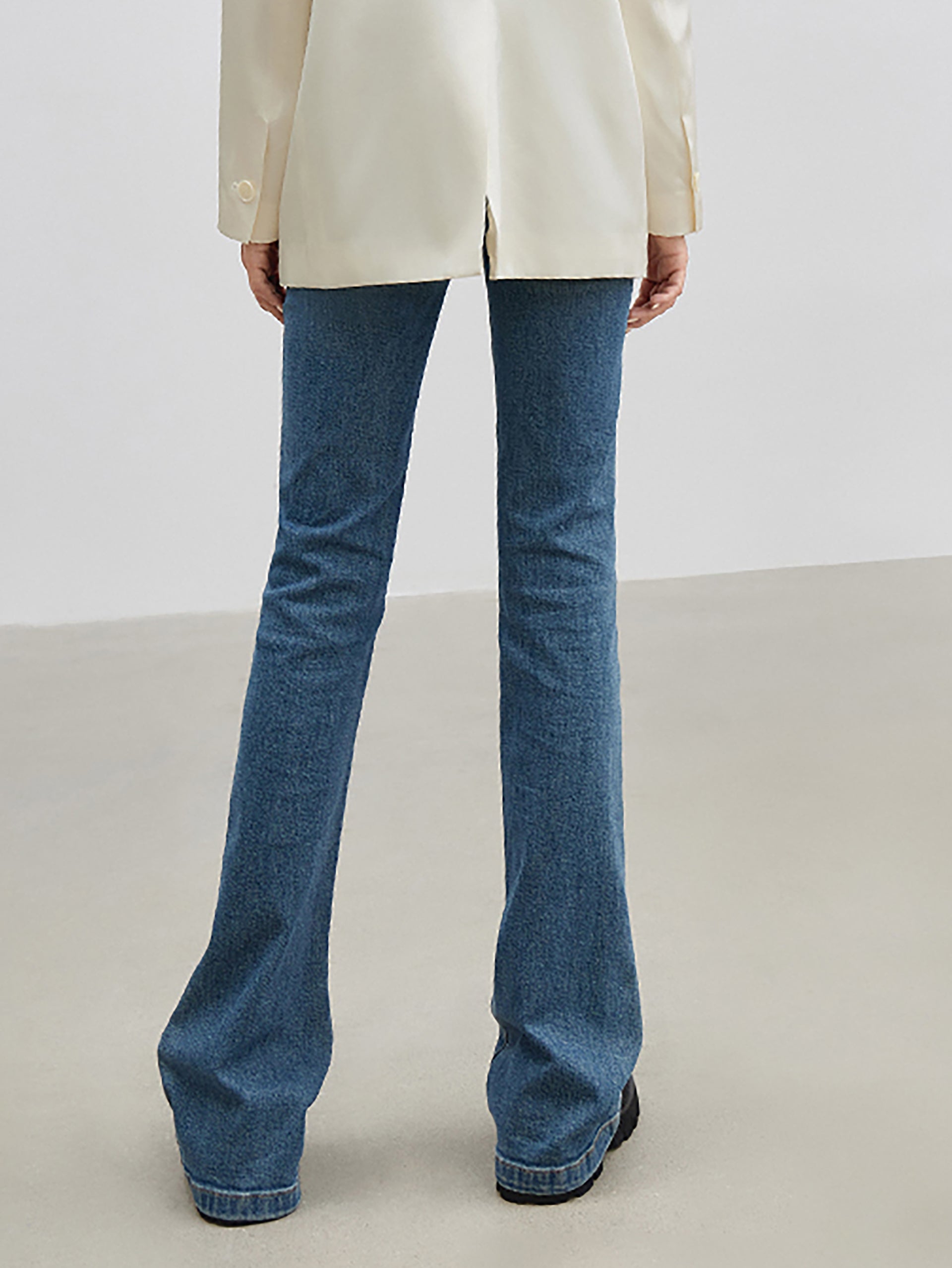 MO&Co. Women's High Waist Flared Jeans Loose Cowboys Trending Jeans For Women