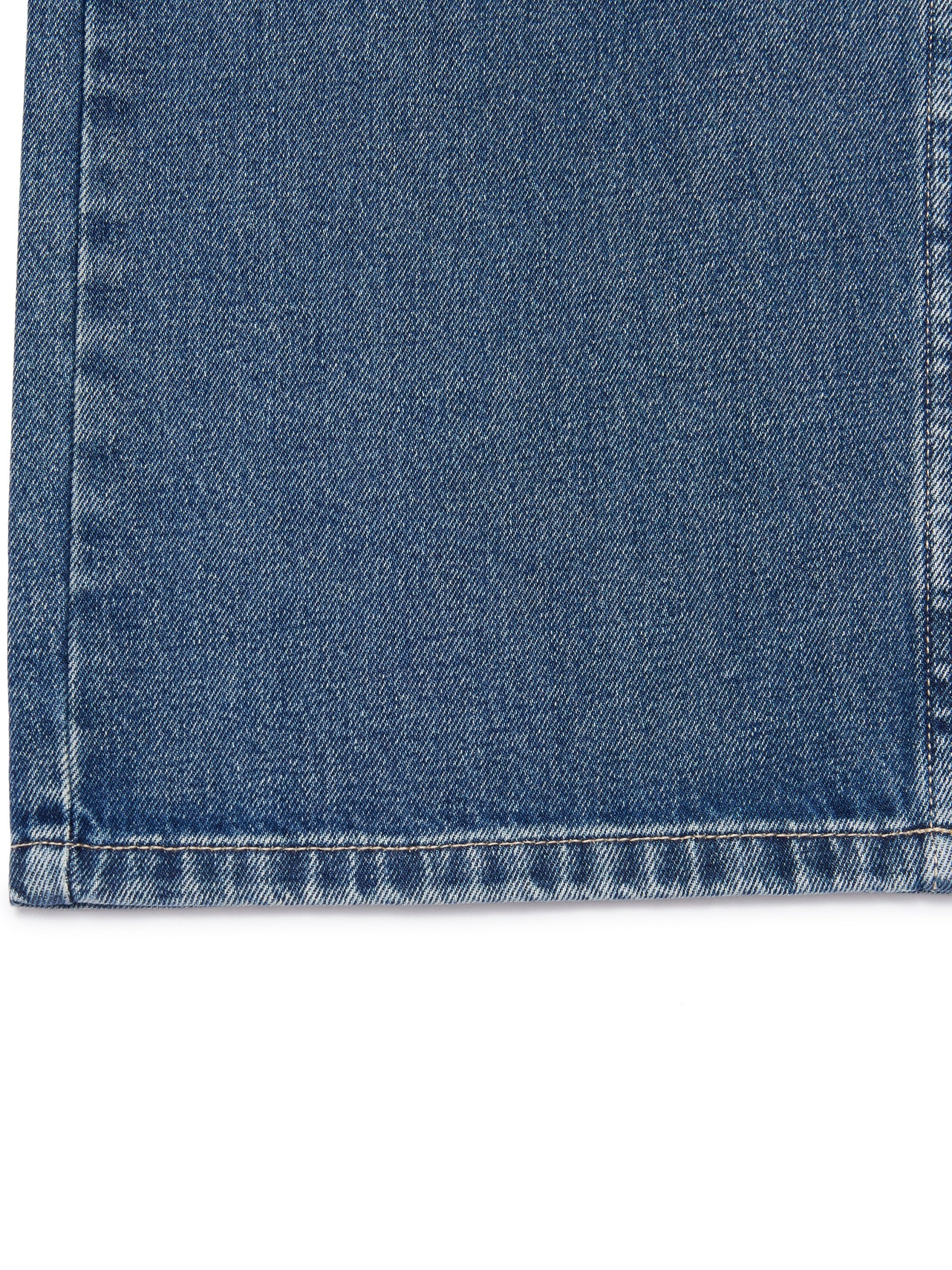 MO&Co. Women's High Waist Straight Cotton Jeans Loose Cowboys Summer Jeans