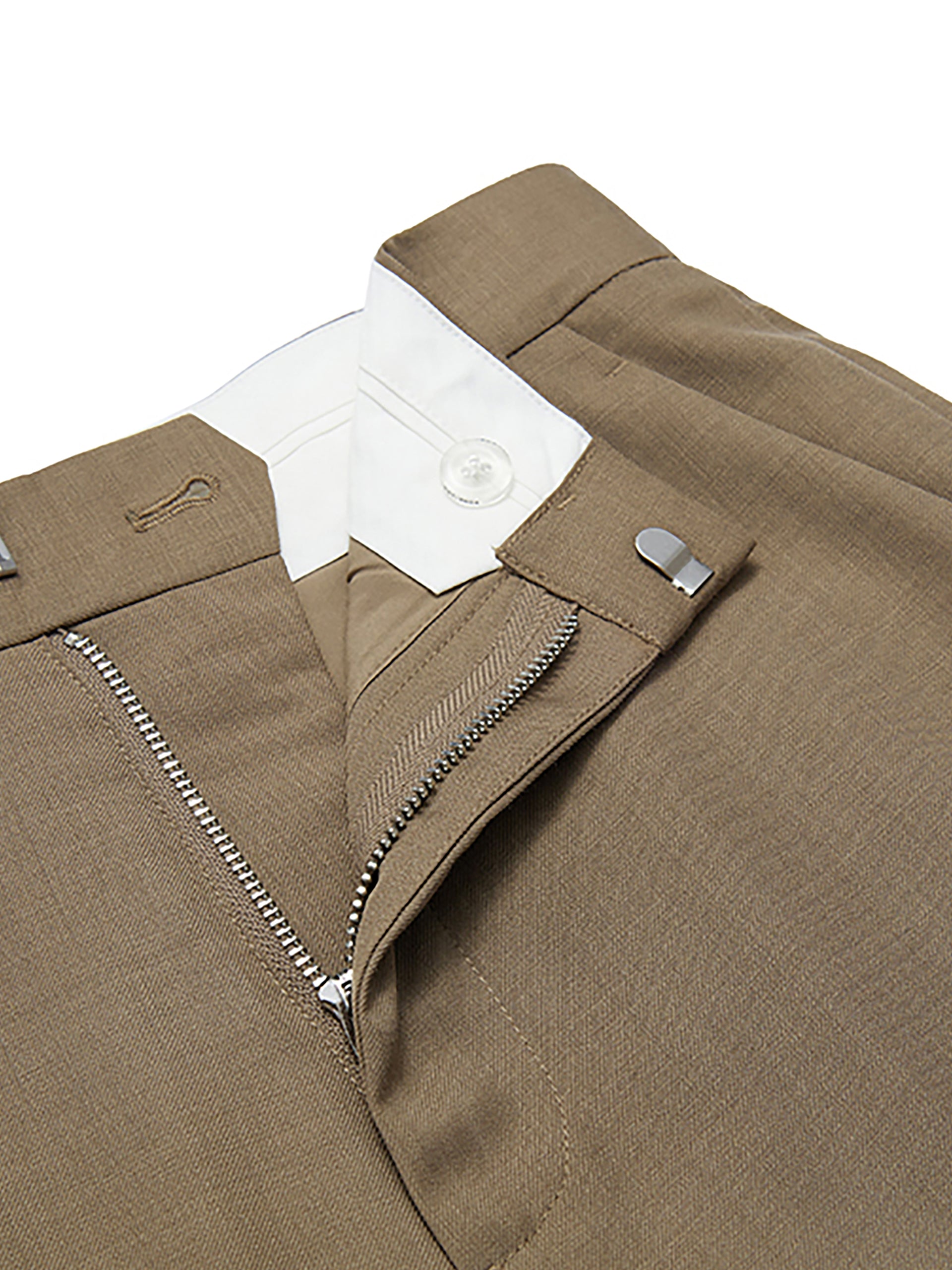 MO&Co. Women's Wool Blend Straight Pants Fitted Classic Black Trending Pants For Women