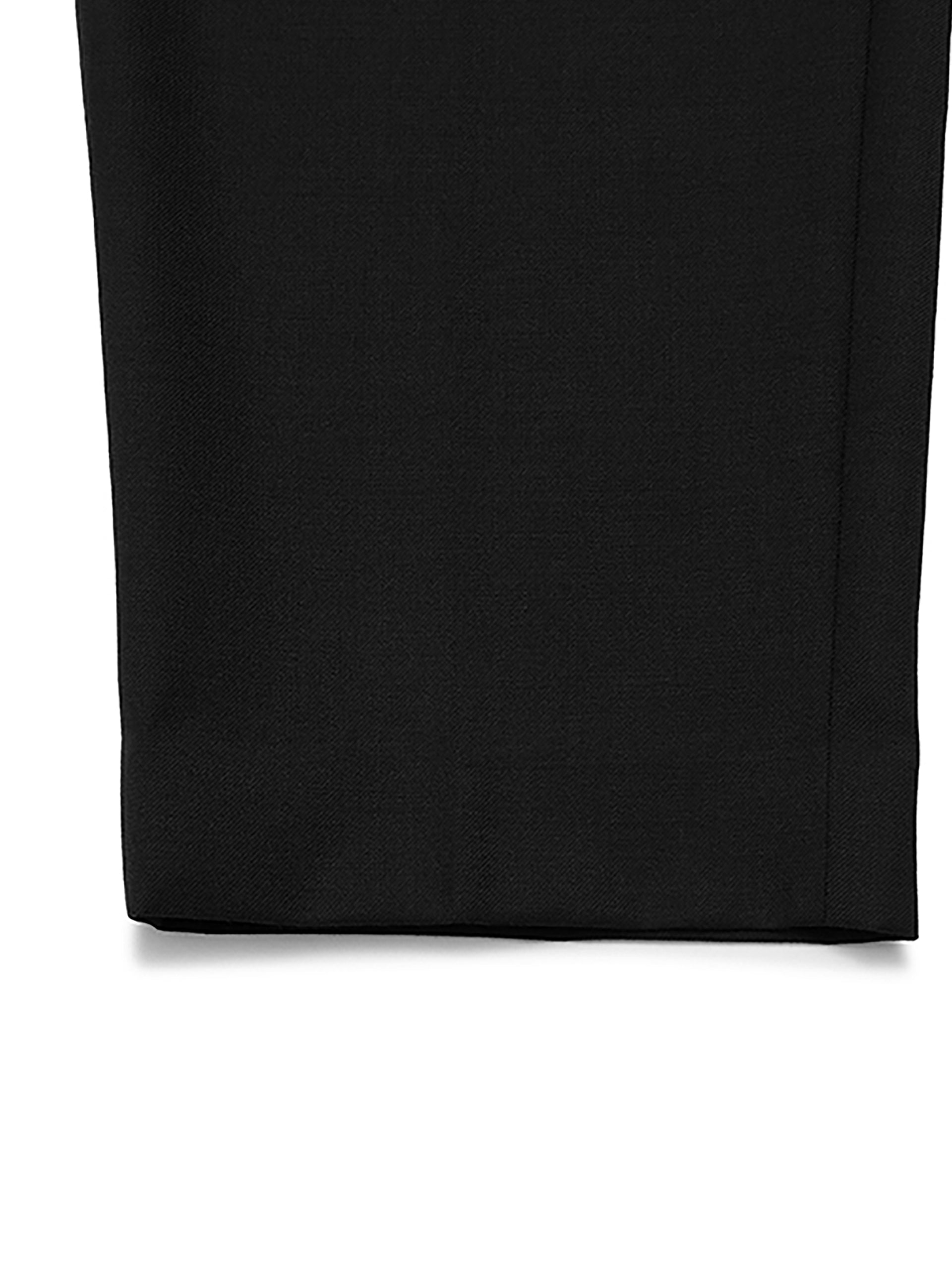 MO&Co. Women's Wool Blend Straight Pants Fitted Classic Black Trending Pants For Women