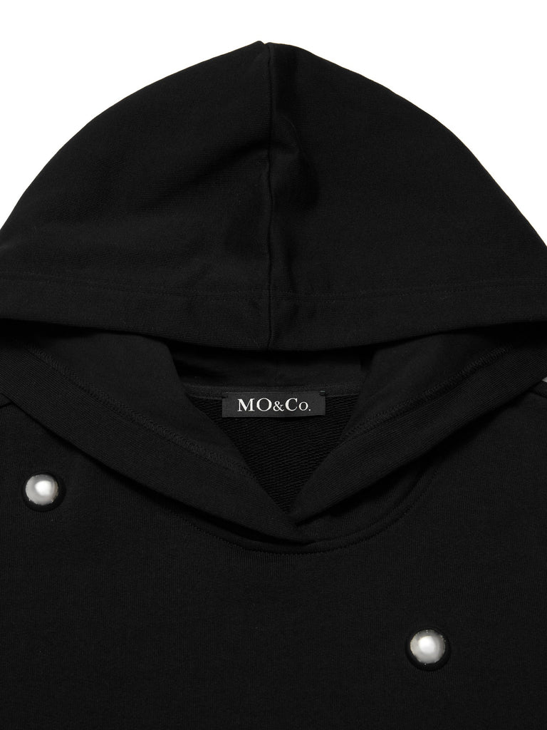 MO&Co. Women's Oversize Hooded Sweatshirt Loose Casual Cotton Shirt