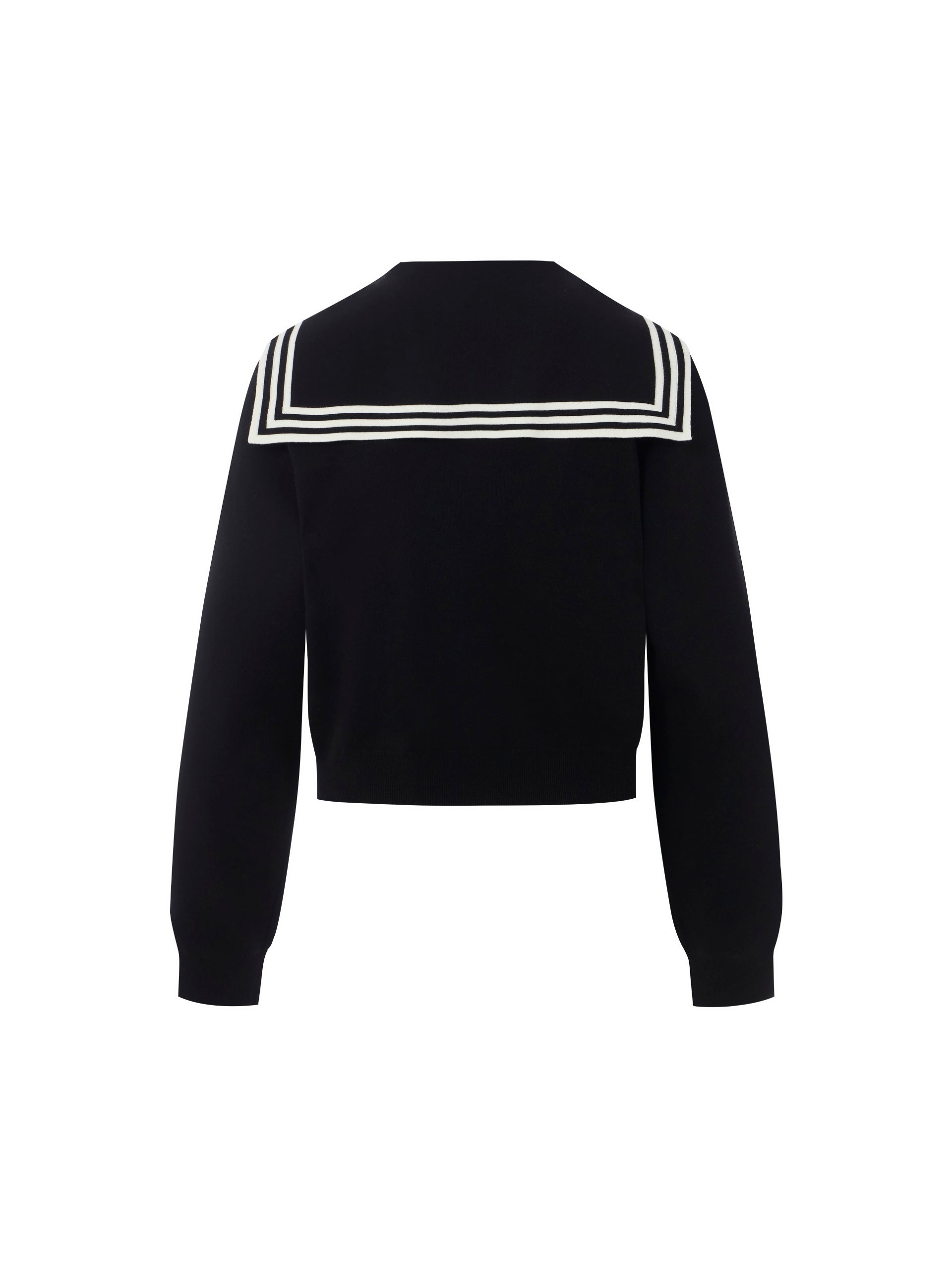 MO&Co. Women's Contrast Metal Button Knit Top Fitted Casual V Neck Beige Sweater