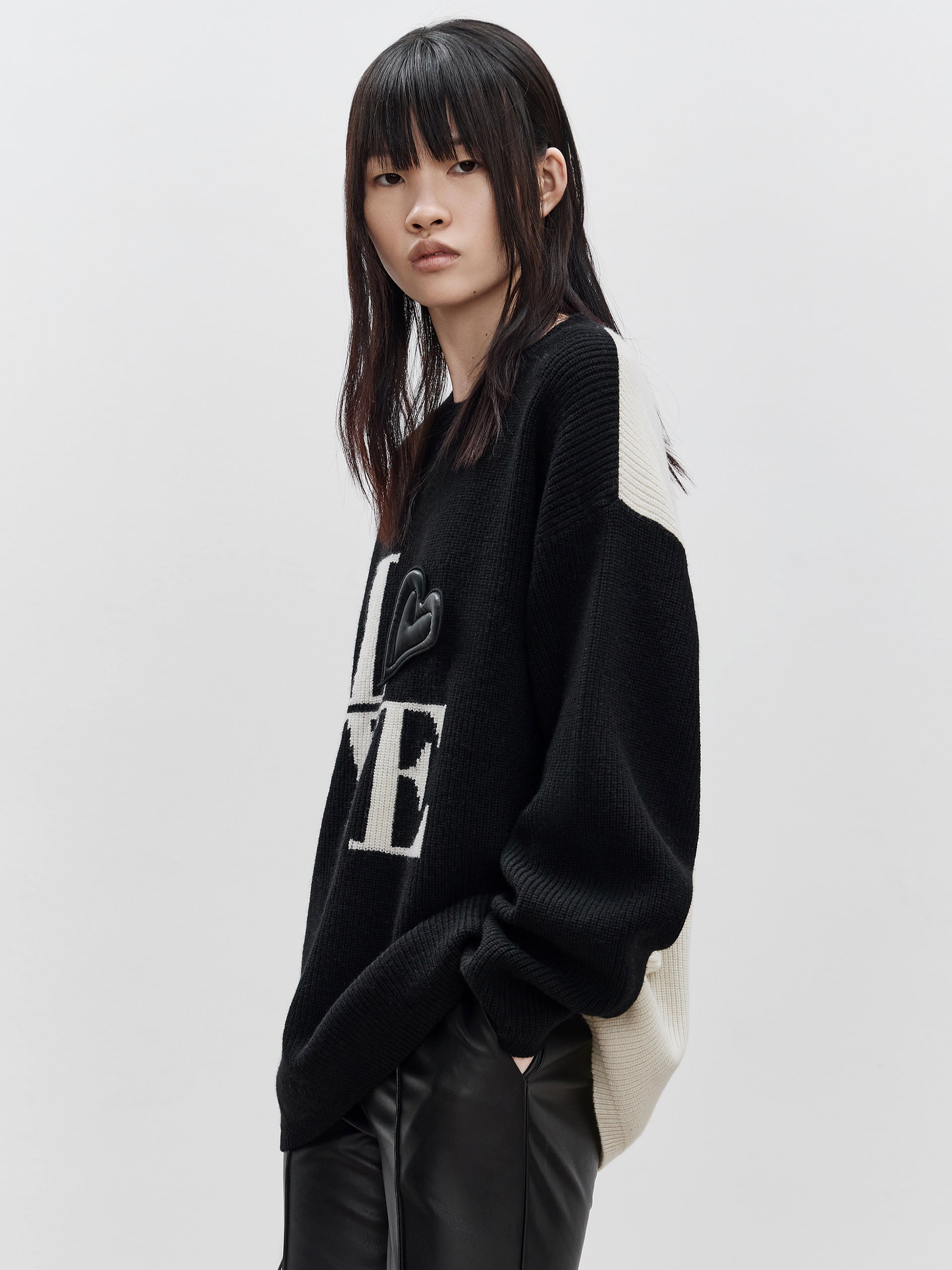 Wool Drop Shoulder Knit Pullover MBB3SWTT26