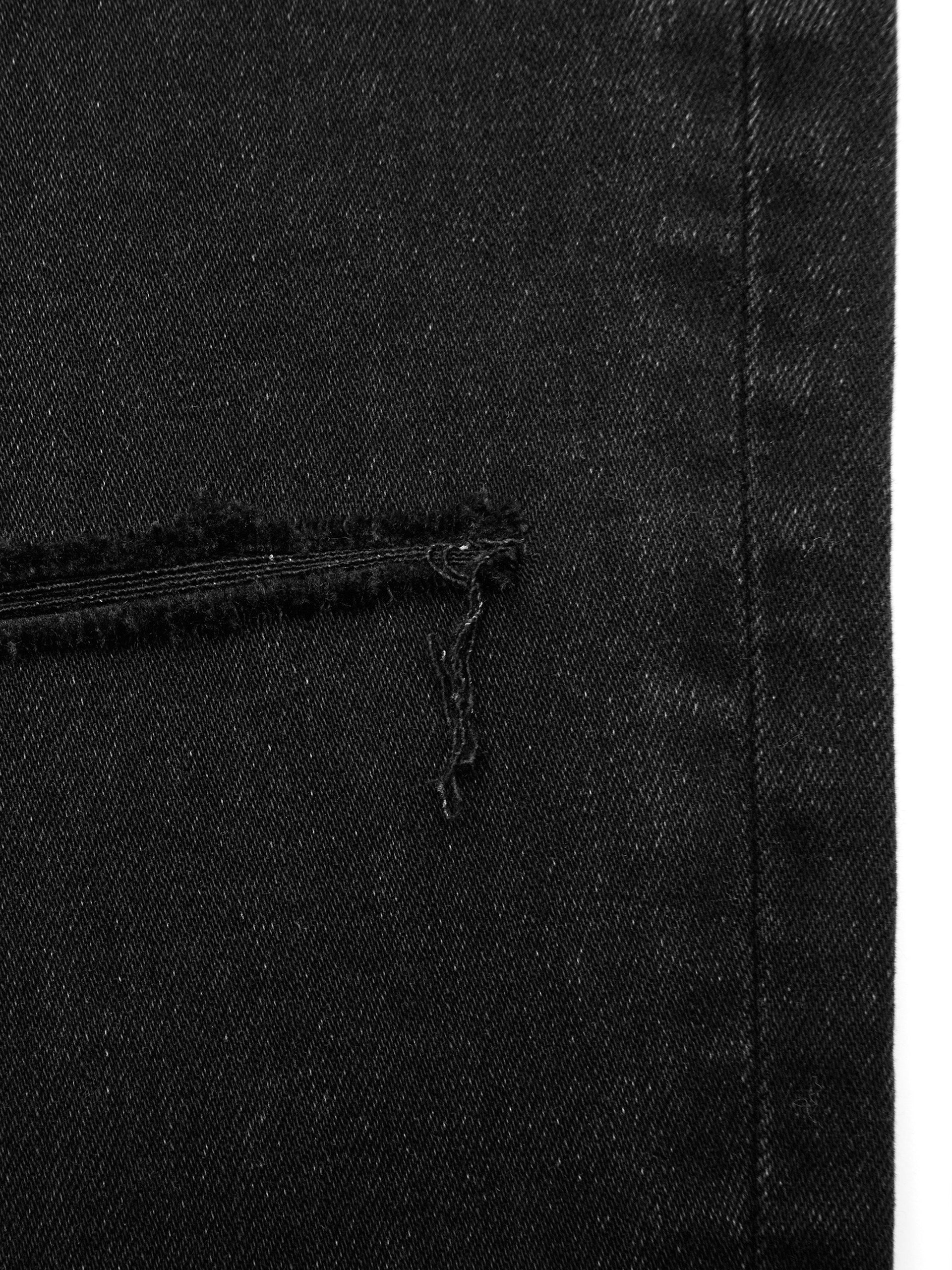 MO&Co. Women's Button Cut-out Skinny Jeans Fitted Cowboys Torn Black