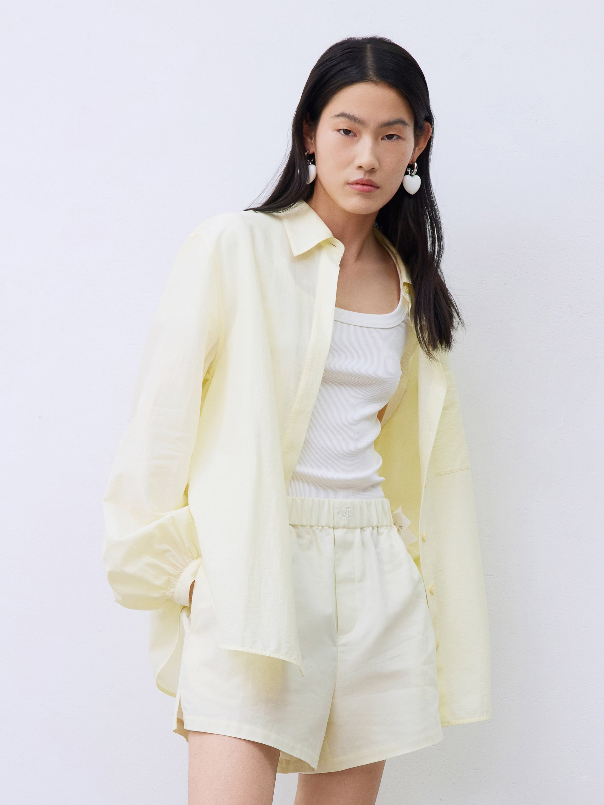 Puff Sleeved Pointed Collar Shirt MO&Co.